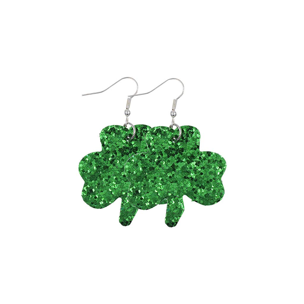 Stylish CAIfnv Shamrock & Hat Shaped Leather Earrings - Trendy St. Patrick's Day Jewelry Gift for Women & Girls | Perfect for Irish-Themed Parties, Festivals & Everyday Wear