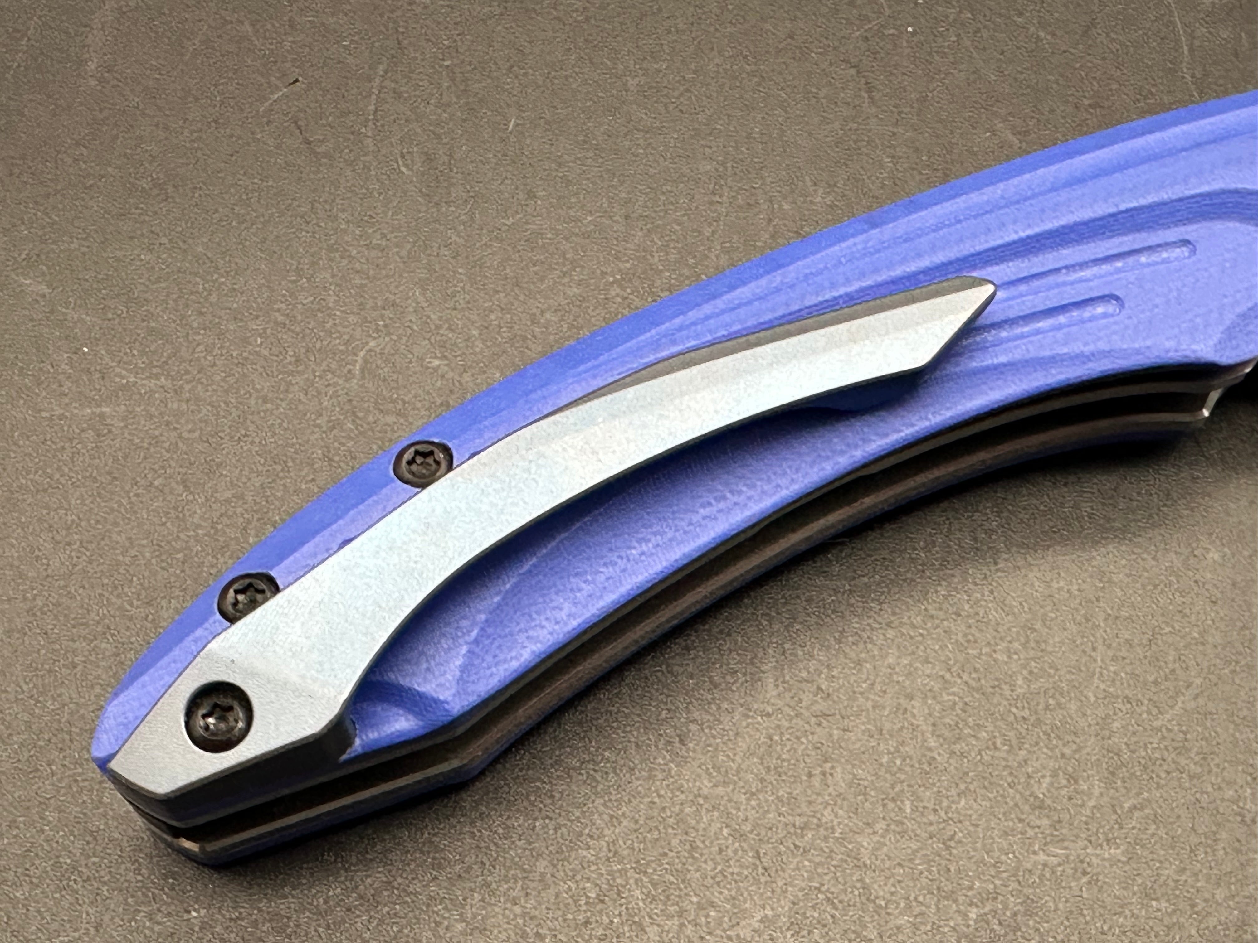 Bestech Irida Liner Lock Folding Knife - Blue G10 Handle, 3.75