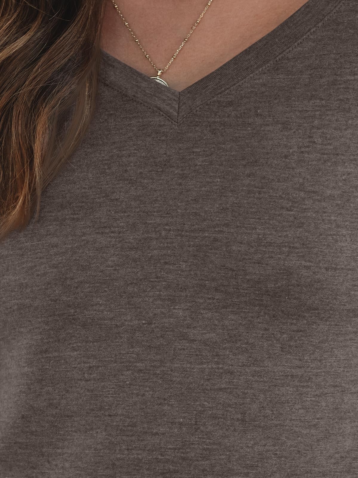 AUTOMET Women's 3/4 Sleeve V-Neck Tunic Blouse - 2025 Summer Casual & Work Tops, Spring Office Wear & Everyday Outfits | Perfect for Business Casual, Date Nights & Weekend Brunch
