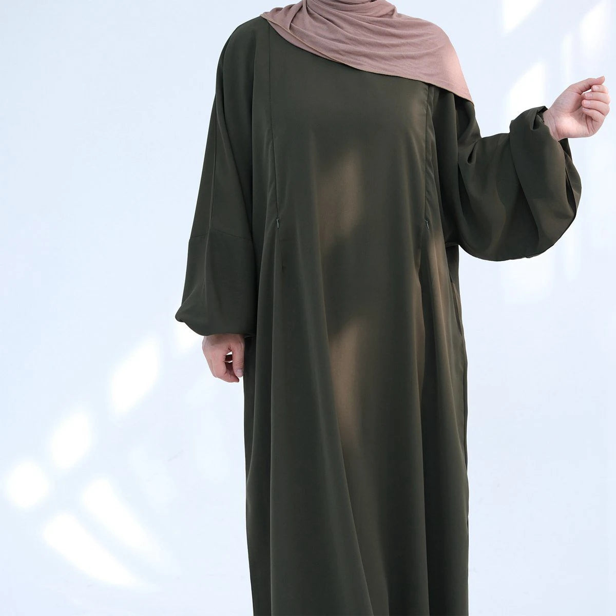Urgarment Breastfeeding Friendly Abaya #25893 - Modest Maternity Prayer Dress for Nursing Mothers - Perfect for Prayer, Nursing, and Everyday Wear