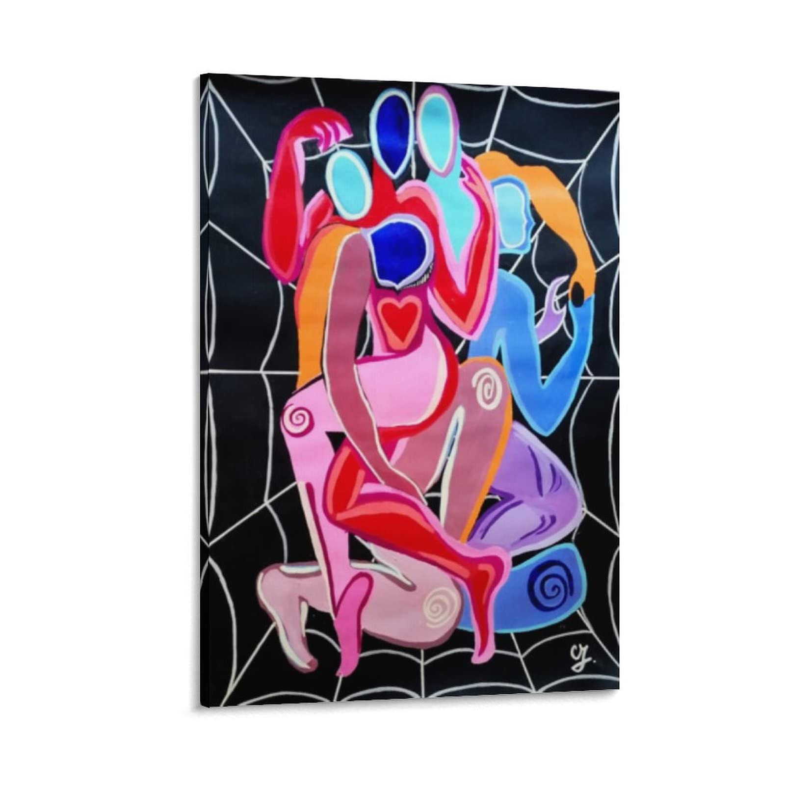 Sanja Jancic Art Prints - Modern People Wall Art for Living Room & Bedroom Decor | 16x24 inch (40x60cm) Framed Canvas Painting | Perfect for Home, Office & Gift Giving