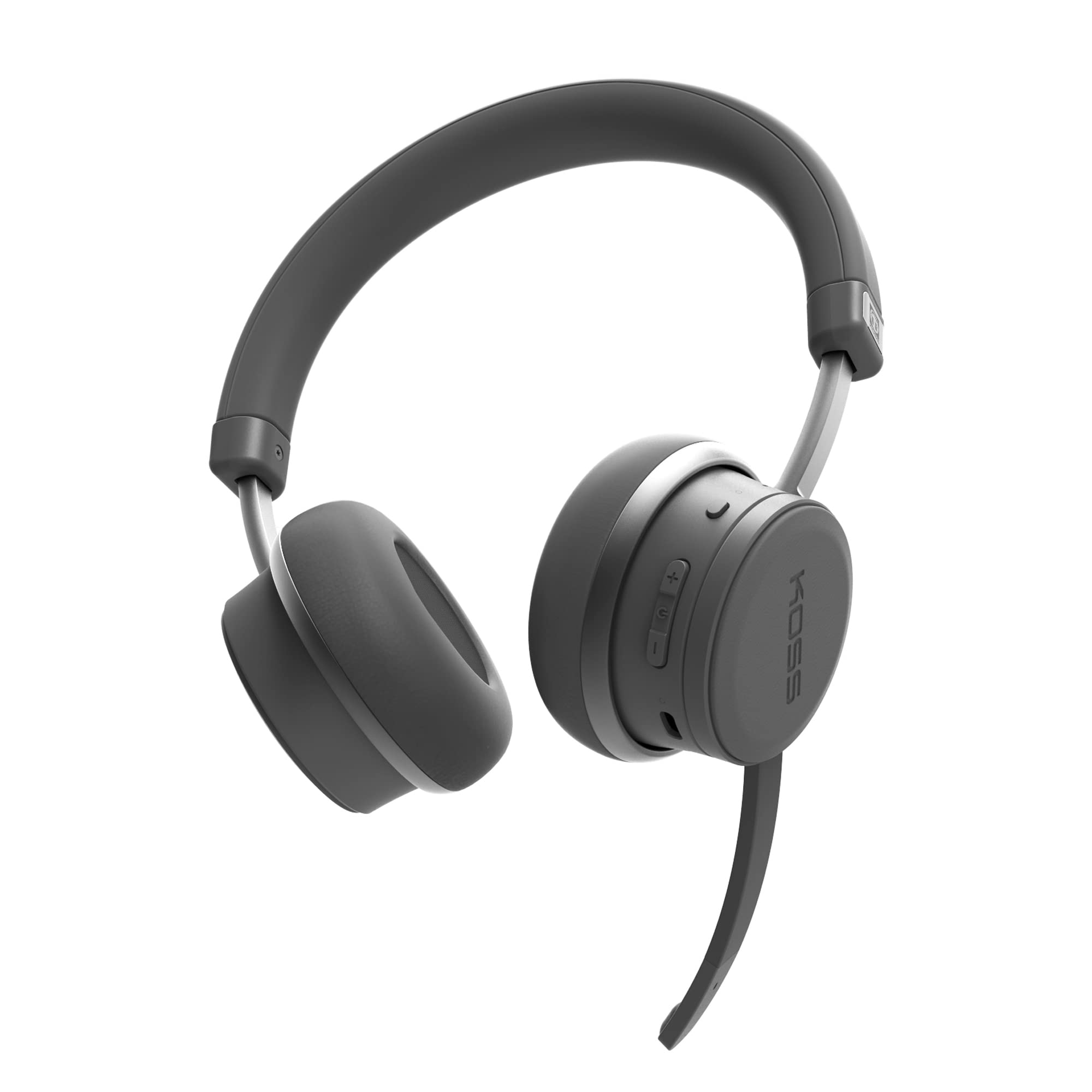 Koss CS340BT Wireless Bluetooth Headset with Active Noise Cancellation, On-Ear Design & On-Board Controls - Black | Perfect for Office Calls, Gaming & Travel