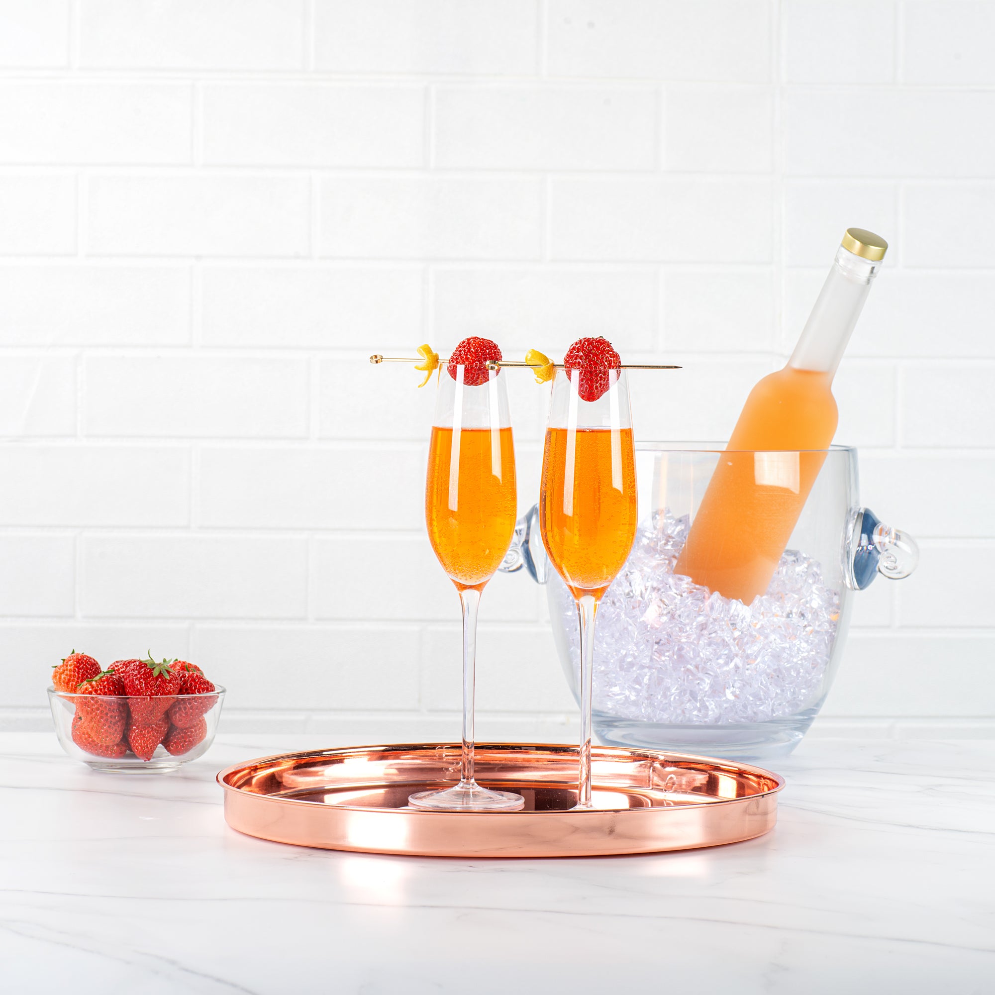 Bar Lux Copper Plated Stainless Steel Serving Tray - 12.5