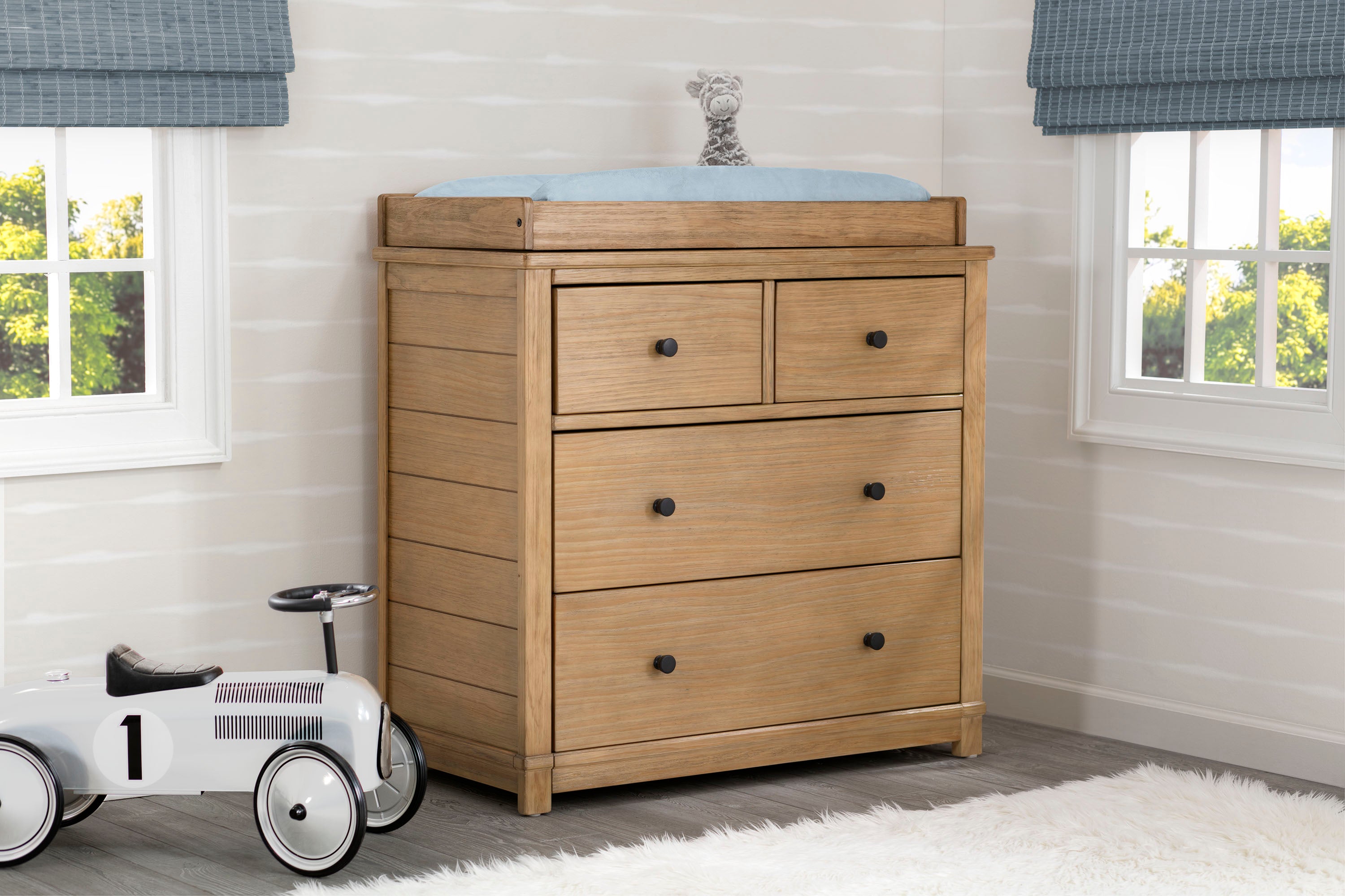 Monterey 4-Drawer Baby Dresser with Changing Table Top - Perfect Nursery Storage Solution for Diapers & Baby Clothes
