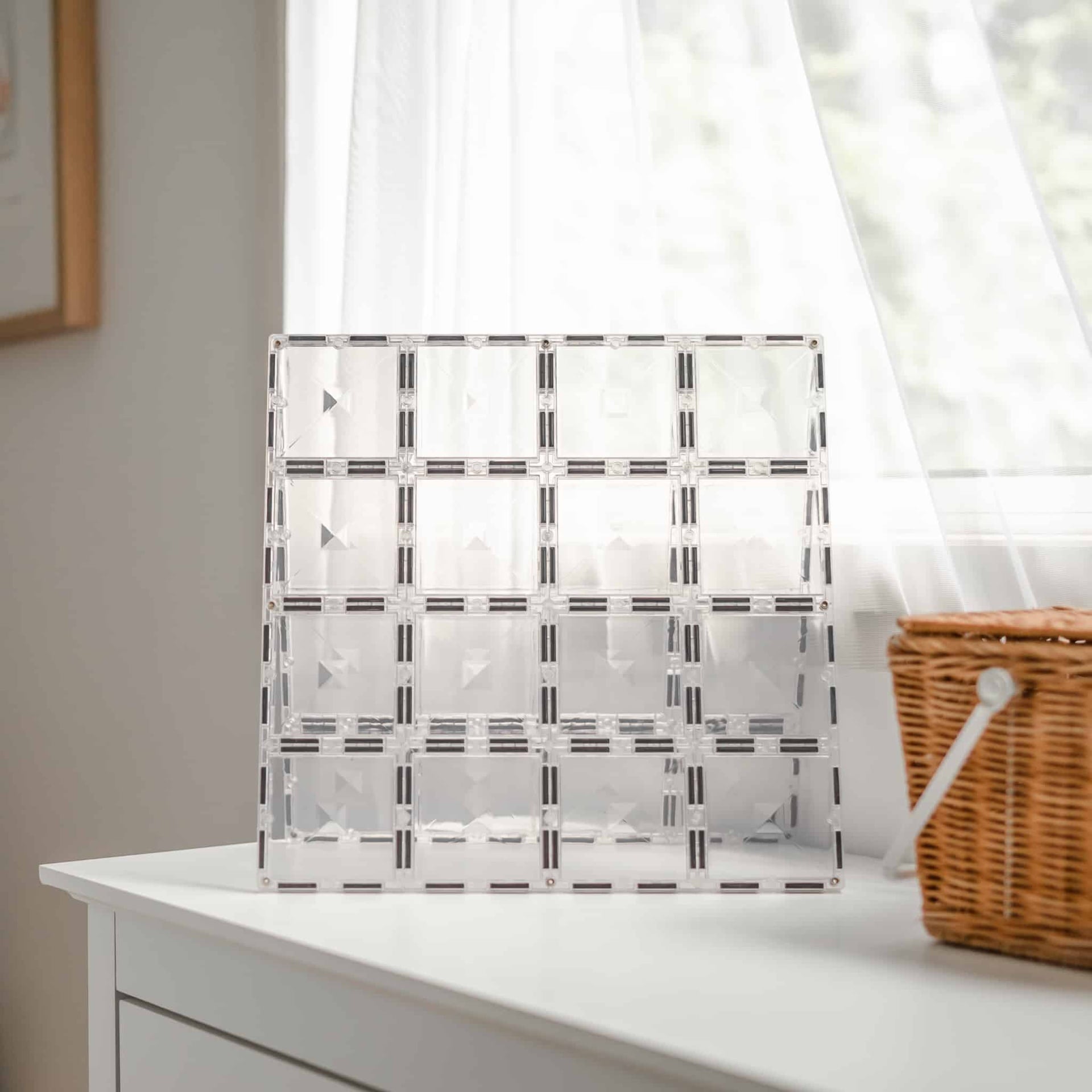 Connetix Magnetic Tiles Clear Base Plate - 2 Pack Set for STEM Learning, Creative Play & Kids Educational Toys - Perfect for Building Structures, Classroom Activities & Family Fun