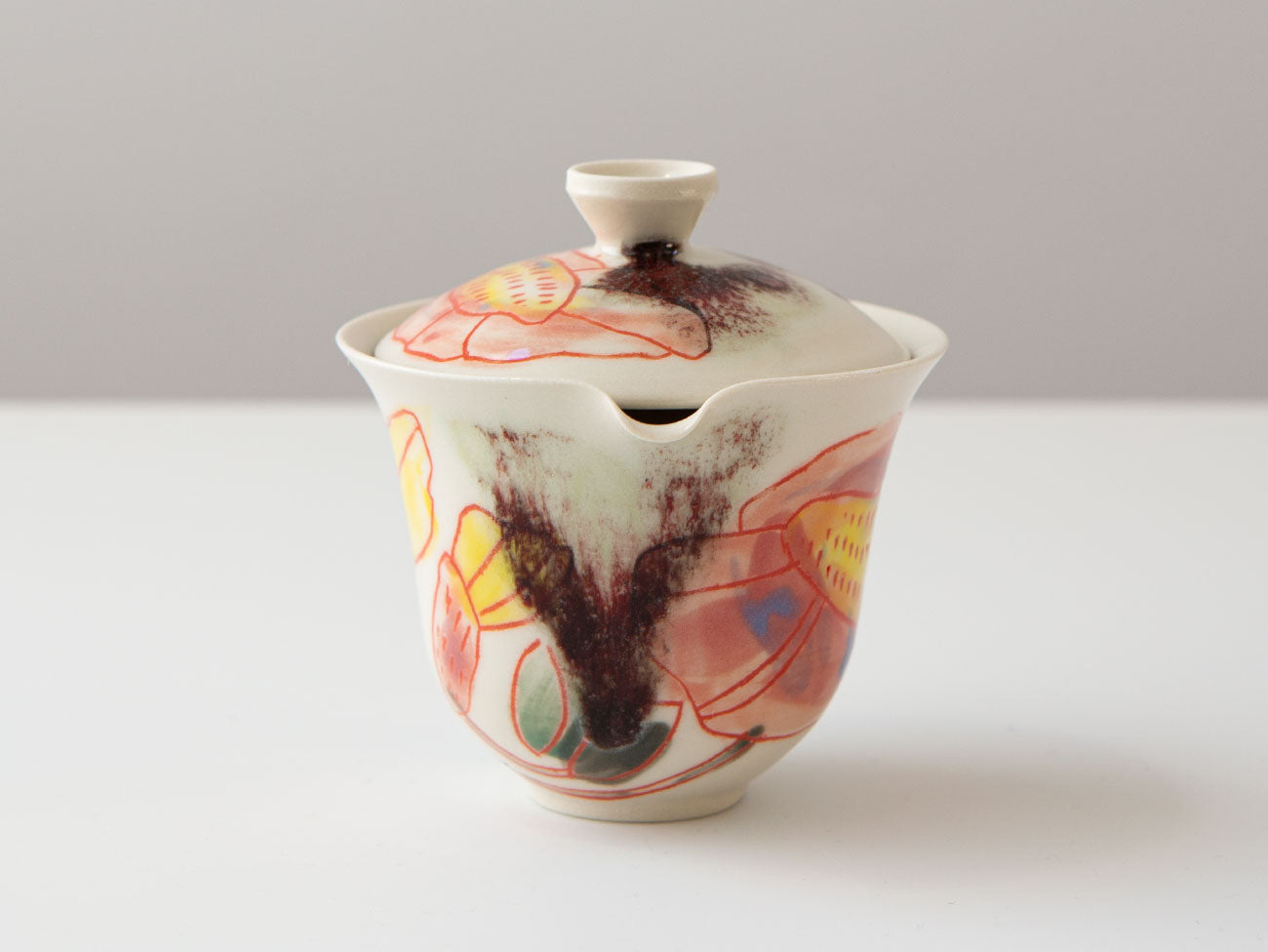 Premium Japanese Flower Shiboridashi Teapot - Handcrafted Ceramic Kyusu for Green Tea & Herbal Infusions | Perfect for Tea Ceremonies, Home Brewing & Gifts