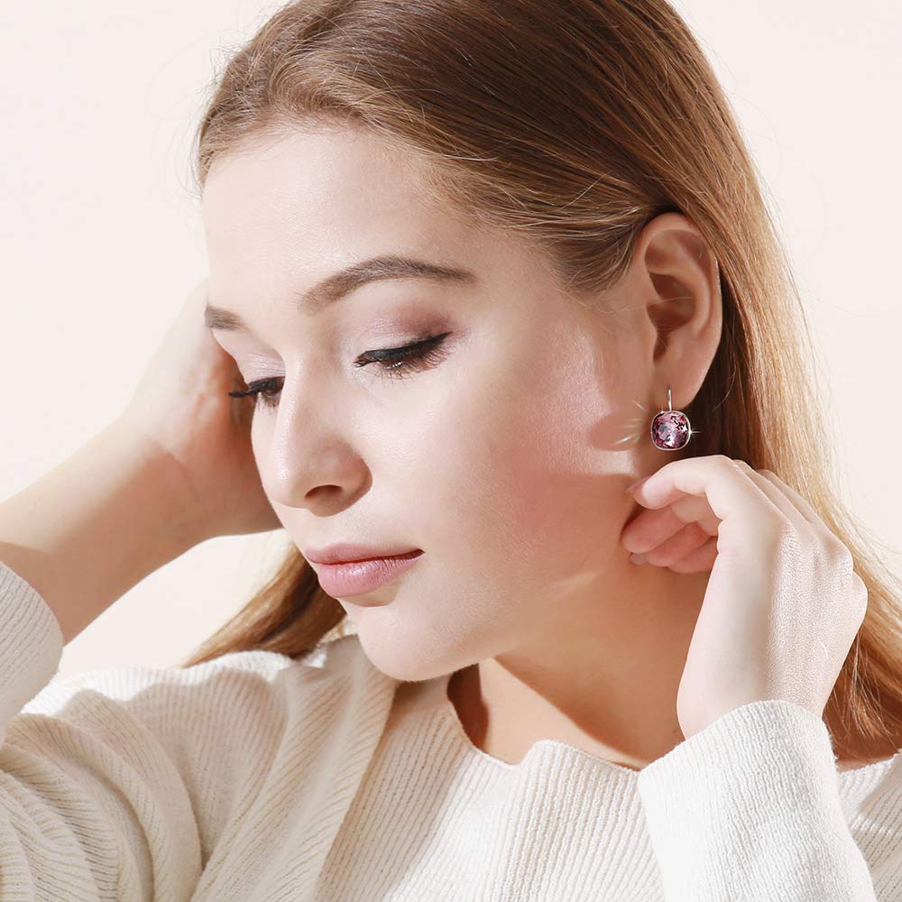 Xuping Fashion Women's Crystal Hoop Earrings - Elegant Dangle Drop Earrings for Party, Wedding & Everyday Wear
