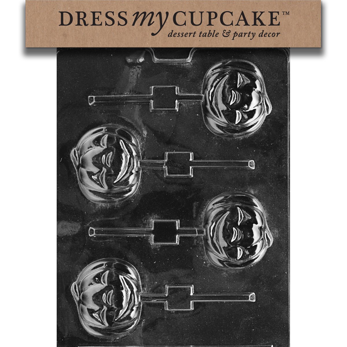 Halloween Chocolate Candy Mold for Cupcake Decorating - Smiling Pumpkin Lollipop Candy Maker | Perfect for DIY Treats, Party Favors & Holiday Baking