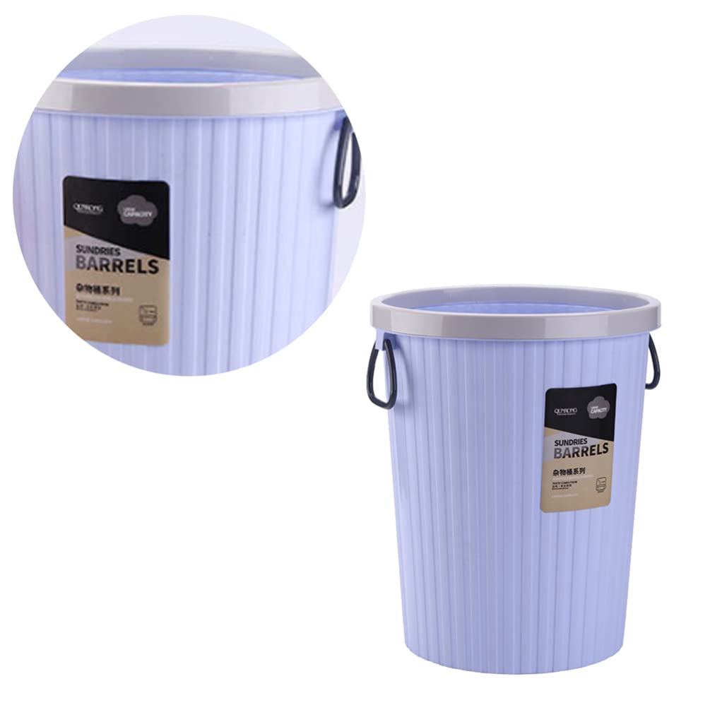 DOITOOL 1-Piece Purple Office Trash Can - Small Waste Basket for Desk, Kitchen & Home - Portable Garbage Bin with Lid for Paper, Recycling & General Waste - Perfect for Office, Dorm, Bathroom & Bedroom Use