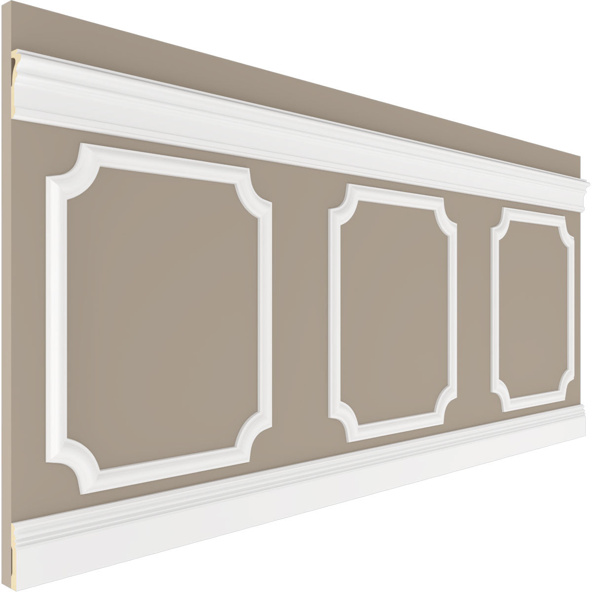 Ashford Traditional Wainscot Paneling Kit - 94.5 Inch Premium Wood Wall Paneling for Home & Office Decoration | Easy DIY Installation for Living Room, Bedroom, Dining Room & Hallway