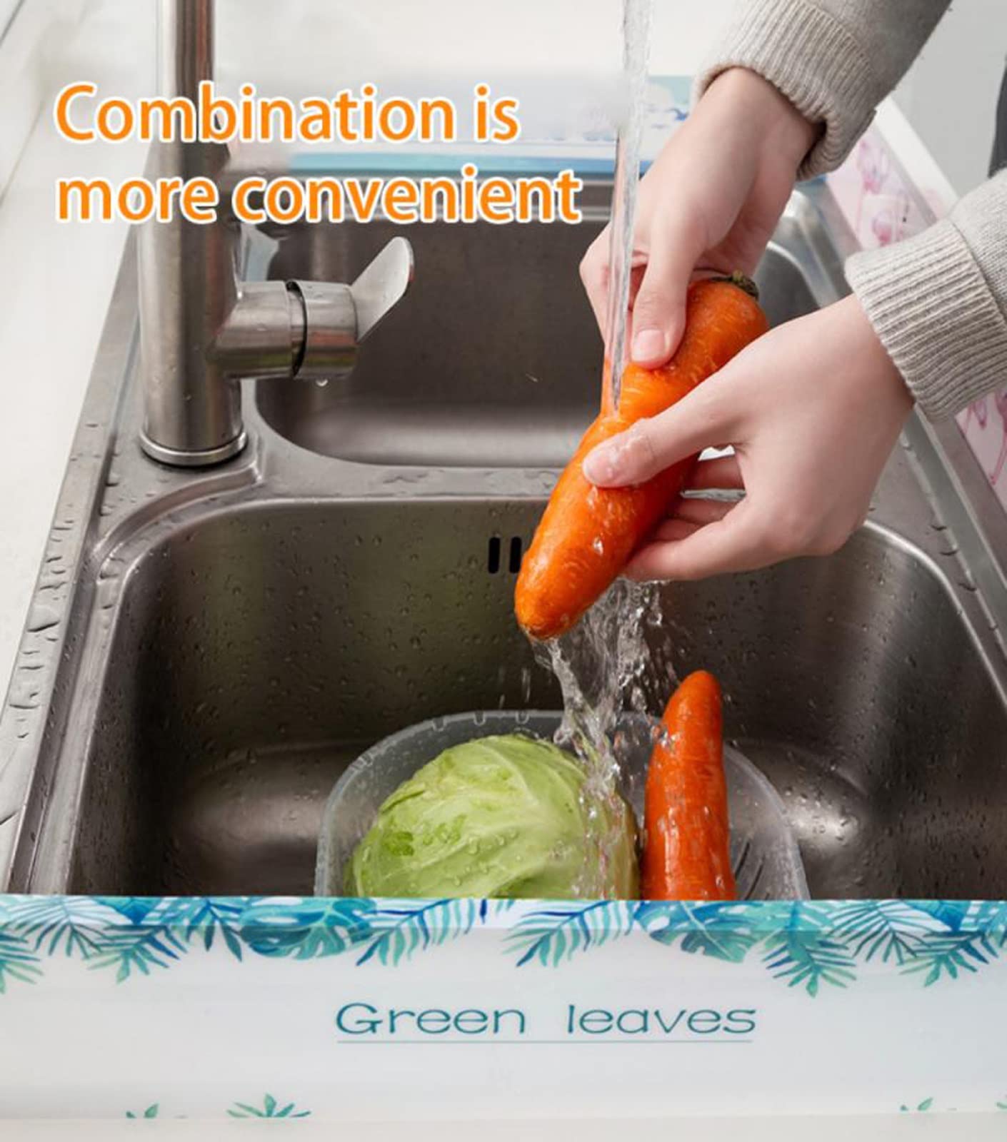 **Non-Slip Kitchen Sink Splash Guard & Absorbent Faucet Mat - 2 Pack, Green - Farmhouse & RV Sink Protector for Water Spills & Drying Dishes**    *(Perfect for Farmhouse, RV, or Home Kitchens - Prevents Water Splashes & Keeps Countertops Dry!)*