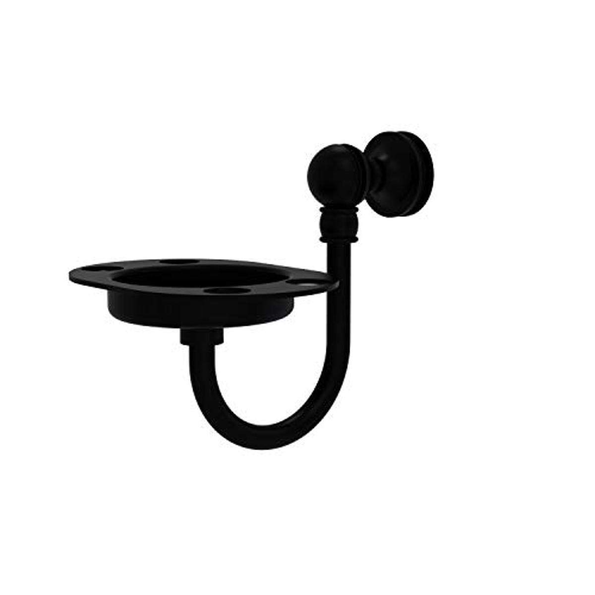 Allied Brass Mambo Collection Matte Black Tumbler & Toothbrush Holder - Stylish Bathroom Organizer for Modern Homes