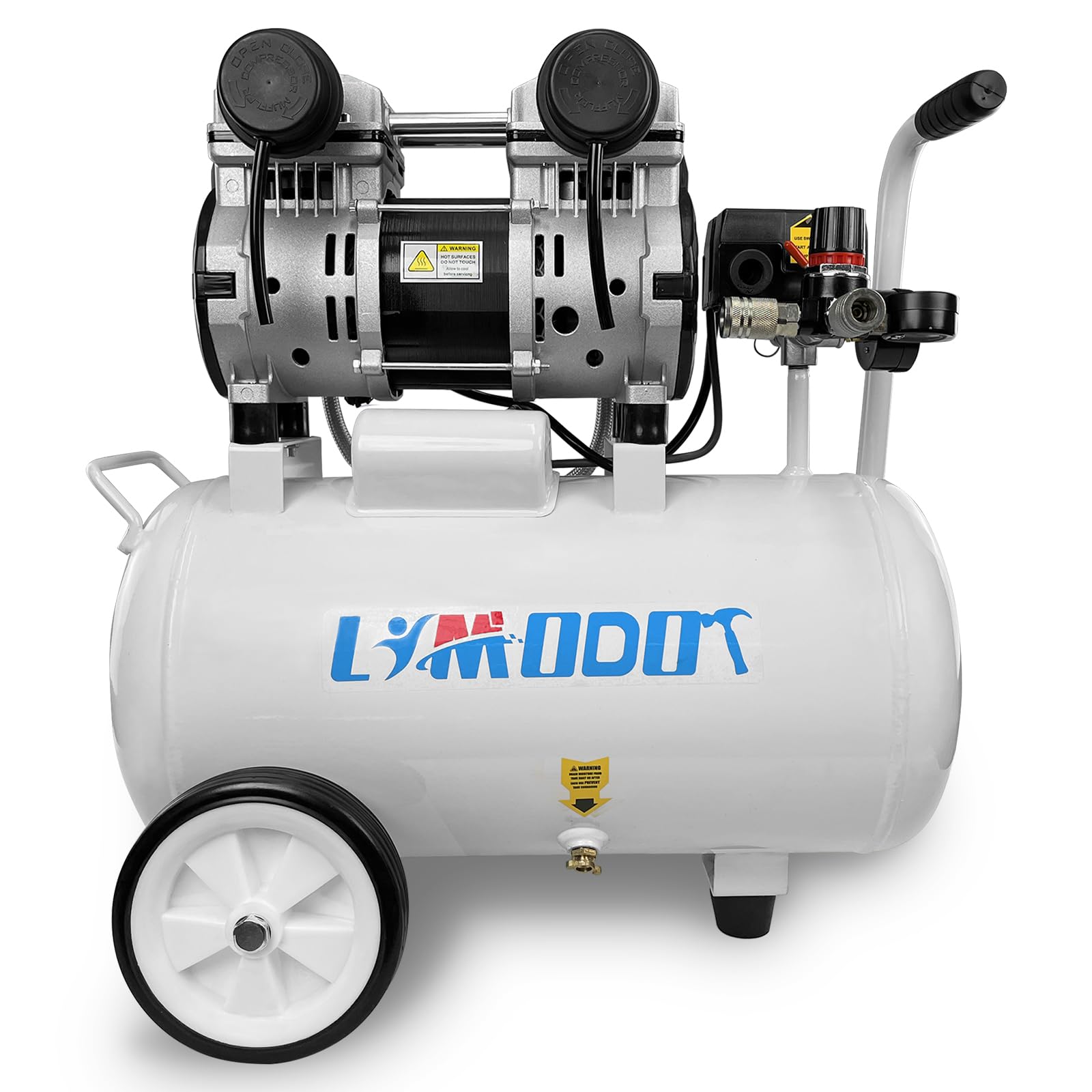 Quiet Air Compressor 68dB - 6 Gallon Steel Tank, 4.2CFM @90PSI Oil-Free - 1.7HP High Flow for Auto Repair, Tire Inflation, Woodworking & Pneumatic Tools - Perfect for Home Garage, Construction Sites & DIY Projects