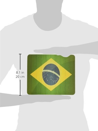 Brazil Flag Distressed Wood Design Gaming Mouse Pad - Lightning Series (MPSQ-RK-8535) | Perfect for PC Gaming, Office Work & Home Decor