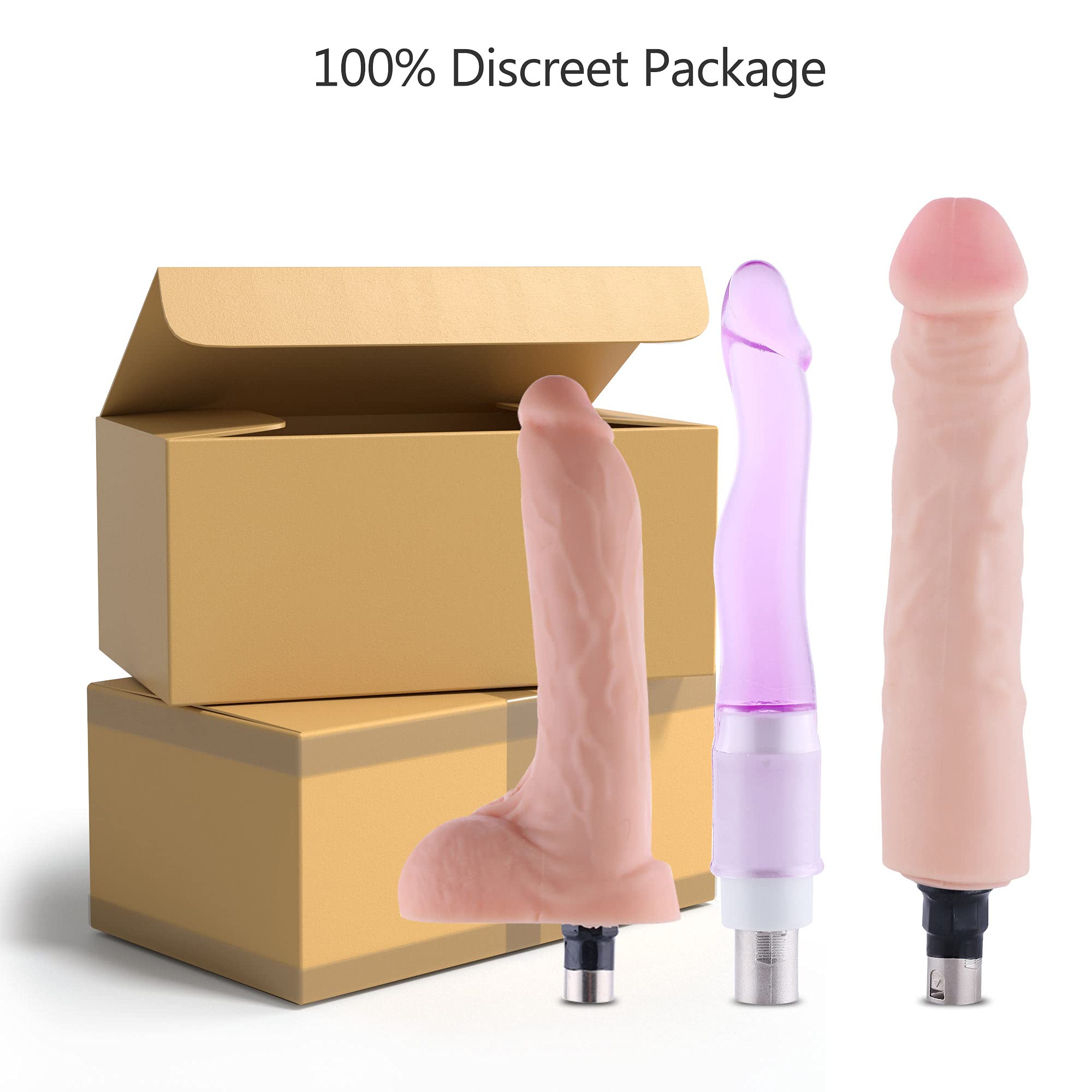 3XLR Connector Dildo Attachments for Auxfun Sex Machine - Realistic Lifelike Huge Dildo, Anal Beads & Butt Plug Set for Beginners - Perfect for Love Machines & Gun Devices - Enhance Solo Play & Couples Intimacy