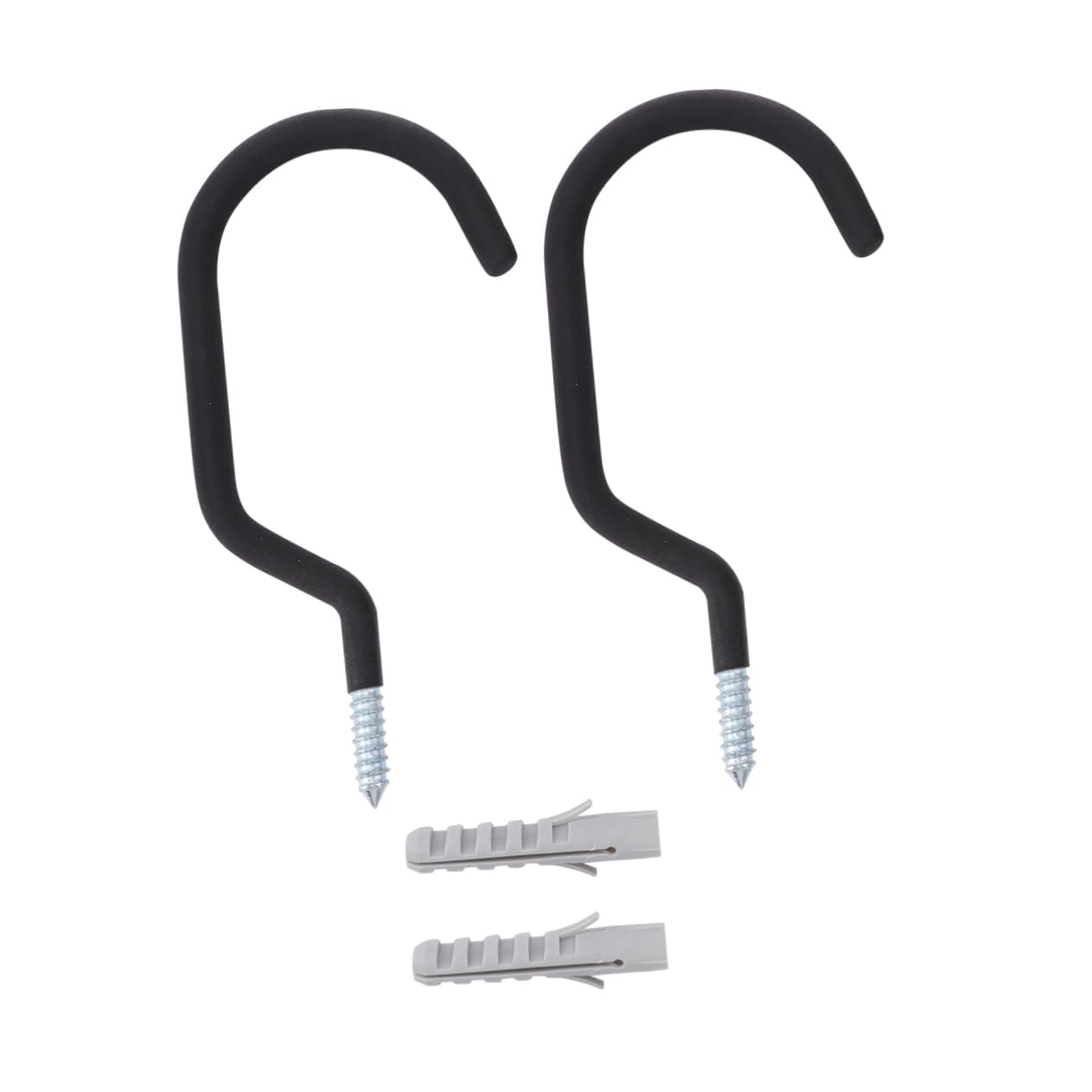 FOYTOKI Heavy Duty Bike Hooks - Wall Mounted Bicycle Storage Hanger with Bolts (2-Pack) - Perfect for Garage, Basement & Apartment Bike Organization