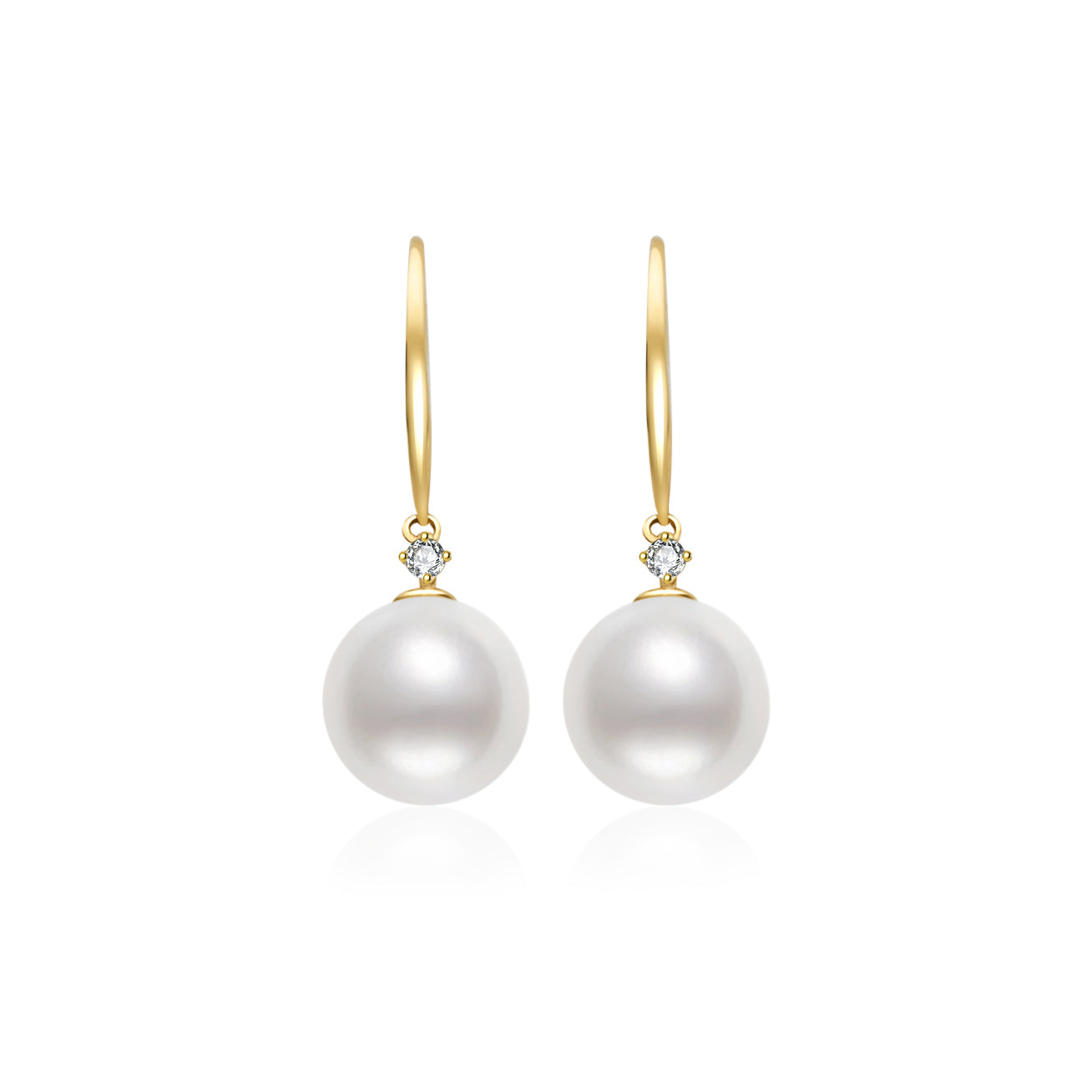 18K Gold Akoya Pearl Earrings - Classic Stud Earrings for Women, Genuine Japanese Pearls, Luxury Jewelry Gift for Her - Perfect for Weddings, Anniversaries & Special Occasions