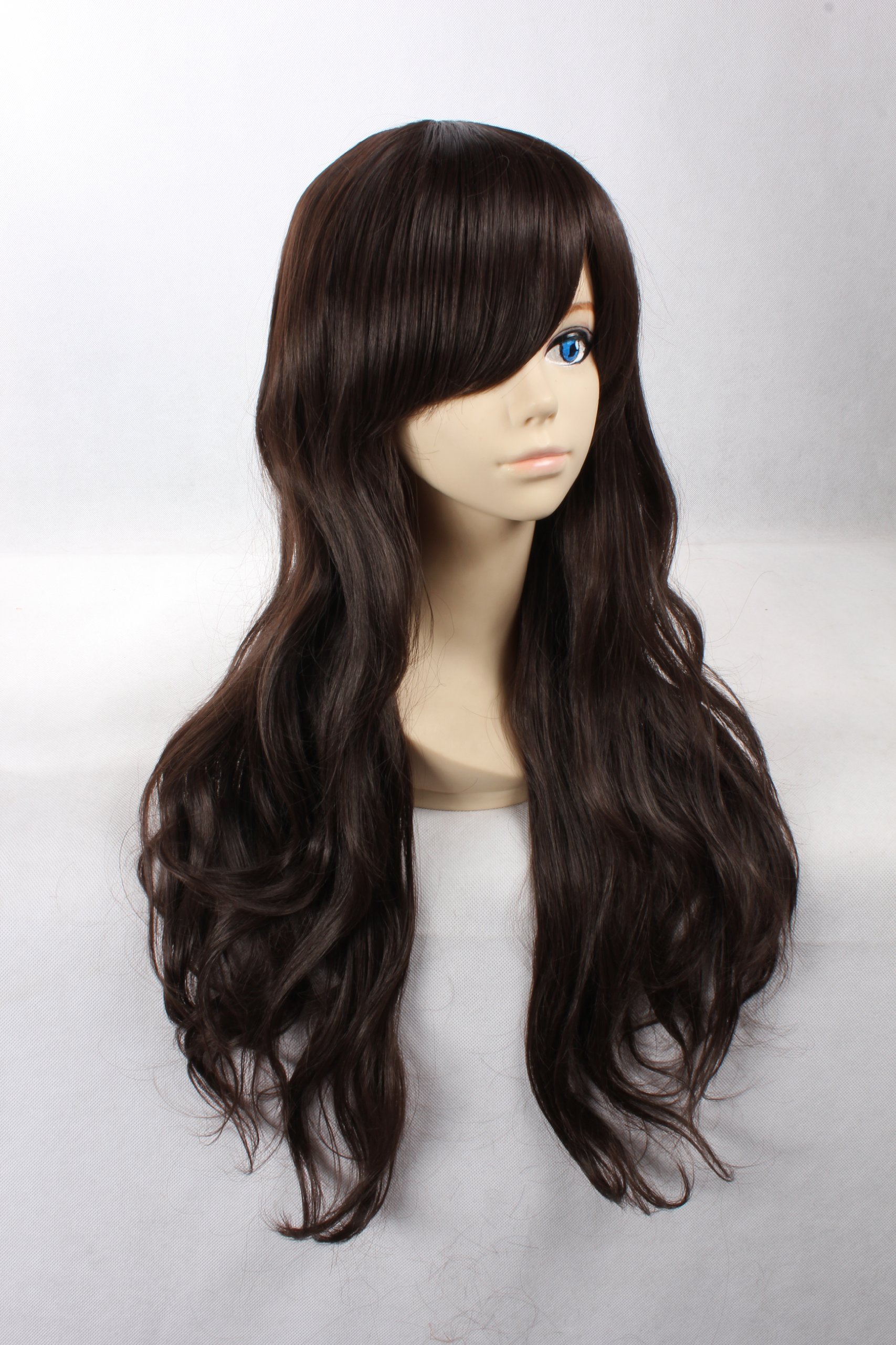 GOOACTION Black Long Curly Cosplay Wig for Tohsaka Rin Fate Stay Night - Anime Costume Party, Halloween, Cosplay Convention, Themed Events