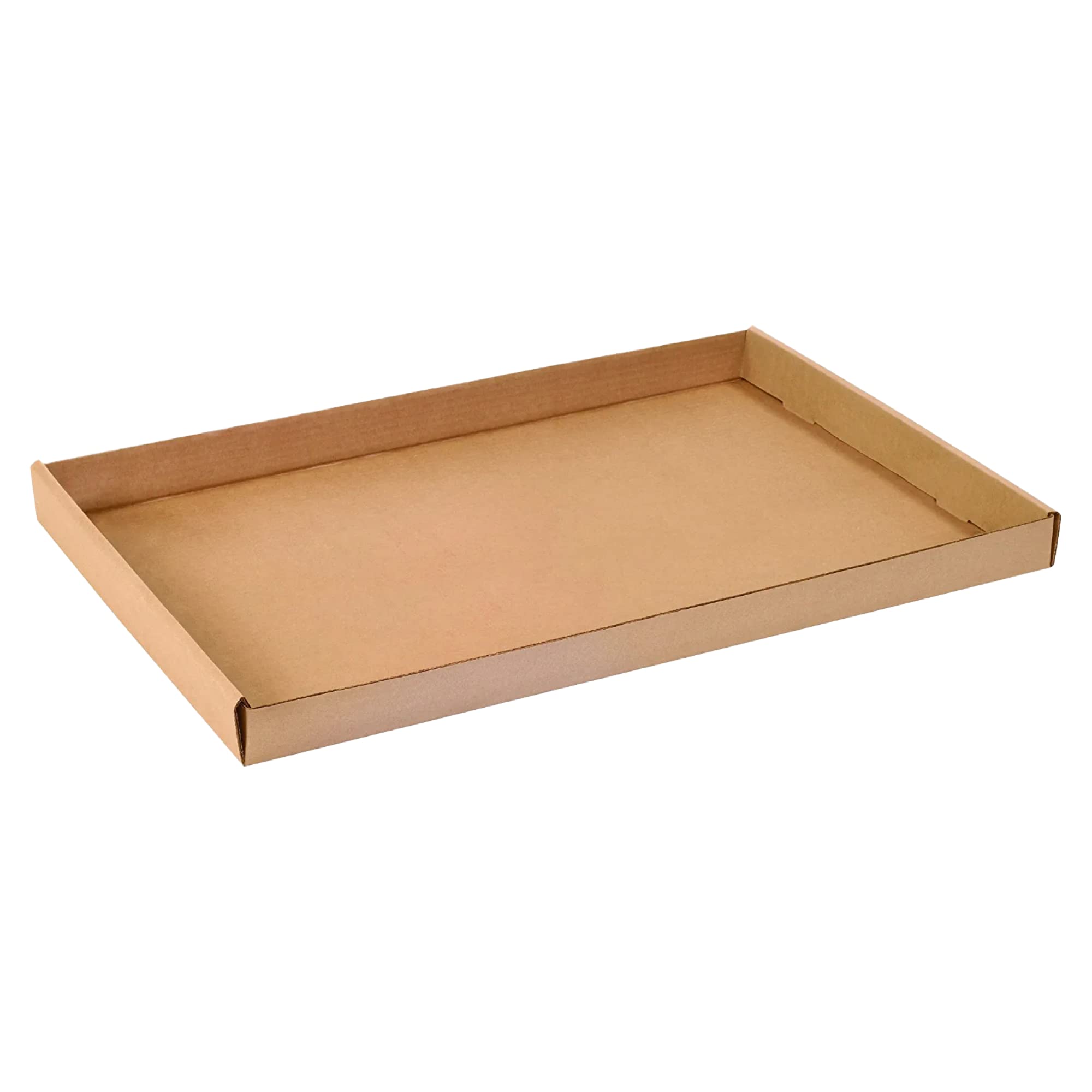 BOX USA B24152CT Corrugated Cardboard Trays, 24x15x1.75 Inches, Kraft Brown (Pack of 50) - Perfect for Shipping, Storage & Retail Displays
