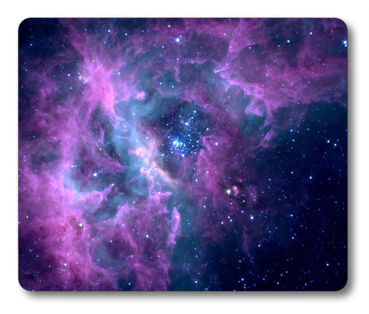 Custom Purple Galaxy Gaming Mouse Pad - Non-Slip Rubber Base, Smooth Surface for PC & Laptop - Perfect for Office Work, Gaming & Graphic Design