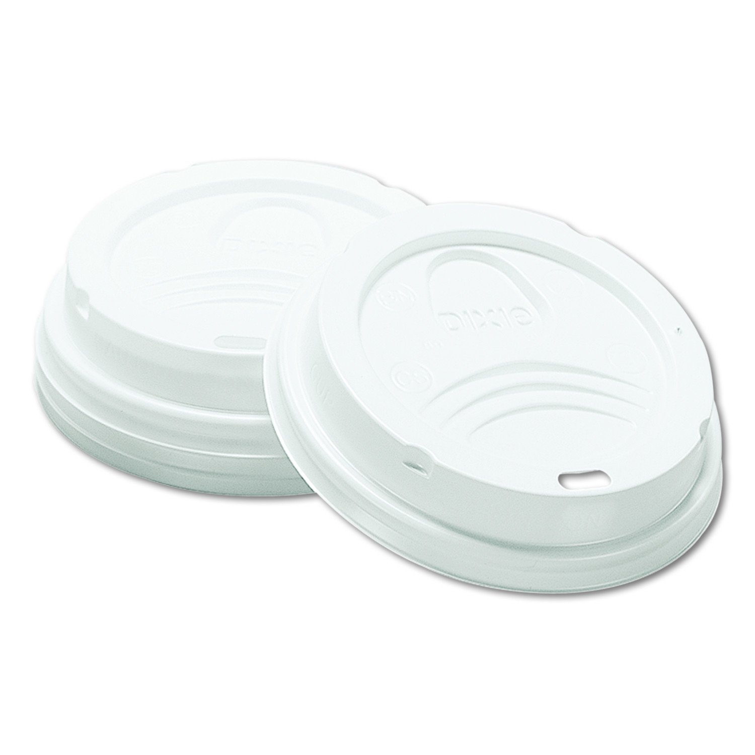 GP PRO Dixie 8 oz White Plastic Coffee Cup Lids - 1000 Count (100 Lids/Sleeve, 10 Sleeves/Case) - Perfect for Coffee Shops, Restaurants & Takeout Services - Model 9538DX
