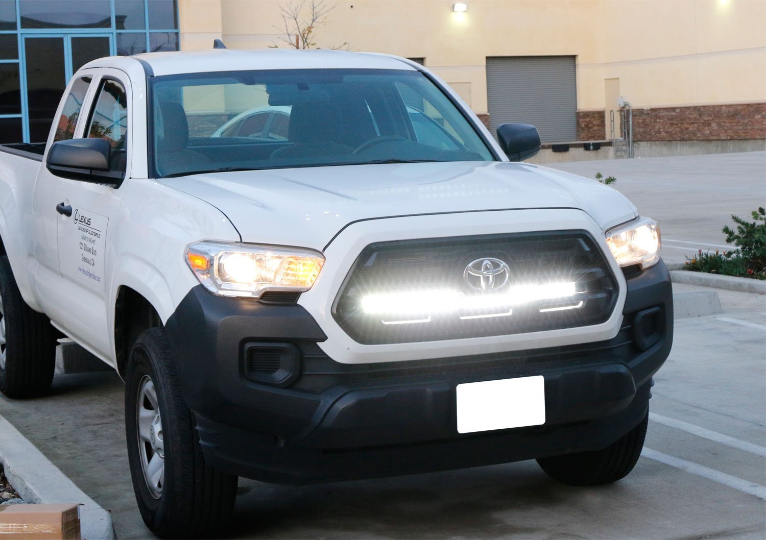 180W 30-Inch LED Light Bar with Behind Grill Bracket & Wiring Harness - Compatible with 2016+ Toyota Tacoma - Perfect for Off-Roading, Camping & Night Driving