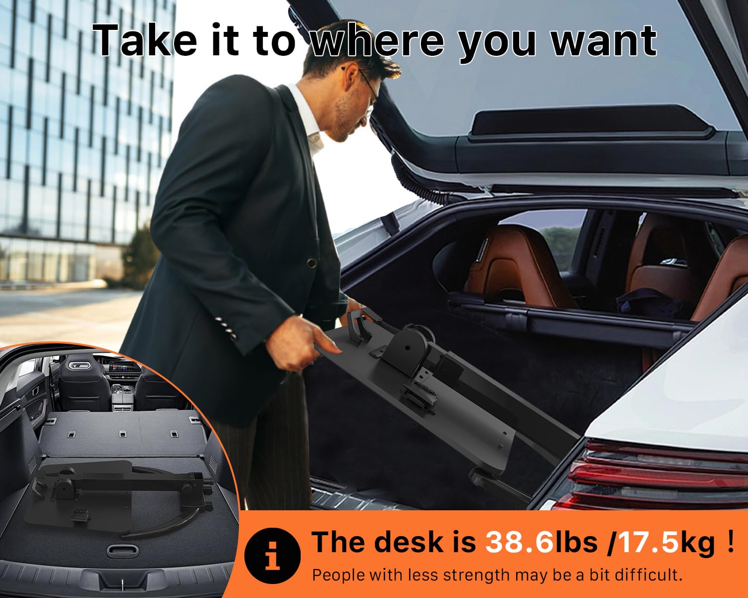 JOYworker Foldable Standing Desk - Adjustable Height Sit Stand Workstation with Wheels, 90° Tiltable Portable Laptop Table for Home Office, Non-Slip Surface Holds 22lbs (Black) | Perfect for Remote Work, Small Spaces & Ergonomic Workspaces
