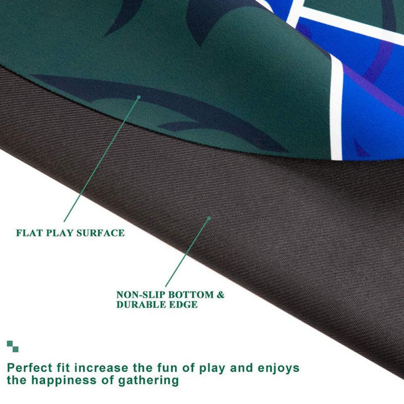 Premium 120cm Round Poker Table Mat - Folding Portable Poker Table Top with Carry Bag for Texas Hold'em & Casino Nights | Home Game, Party & Tournament Use