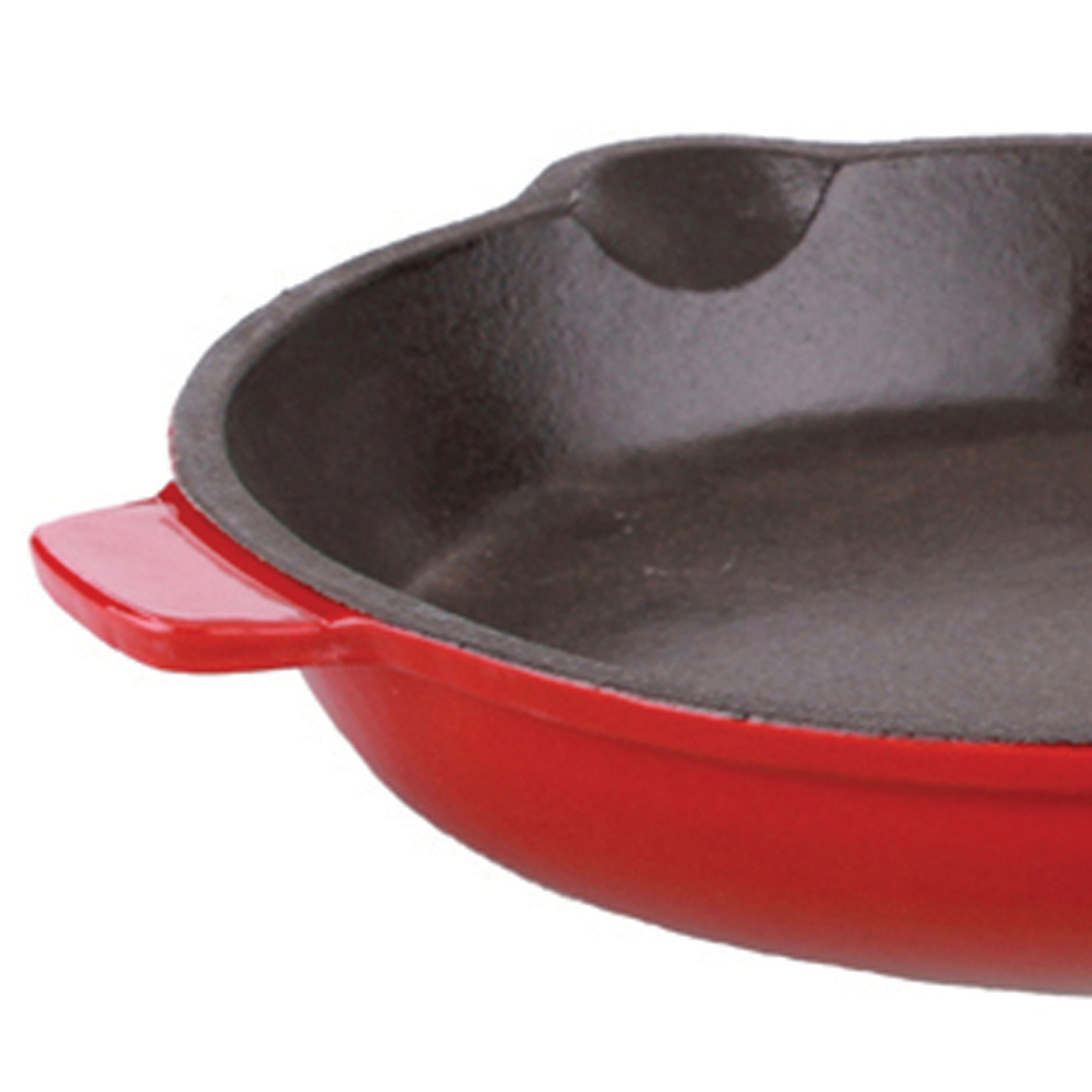 BergHOFF Neo 4-Piece Cast Iron Grill and Fry Pan Set - Red Nonstick Cookware for Stovetop, Oven & Outdoor Grilling - Perfect for Steaks, Burgers & Stir-Fry Cooking