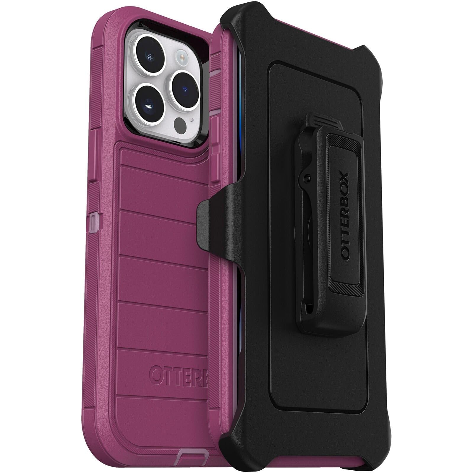 OtterBox Defender Series iPhone 14 Pro Max Case - Morning Sky Pink | Heavy Duty Protection | Raised Screen Bumper | MagSafe Wireless Charging Compatible | Perfect for Outdoor Adventures, Work & Travel