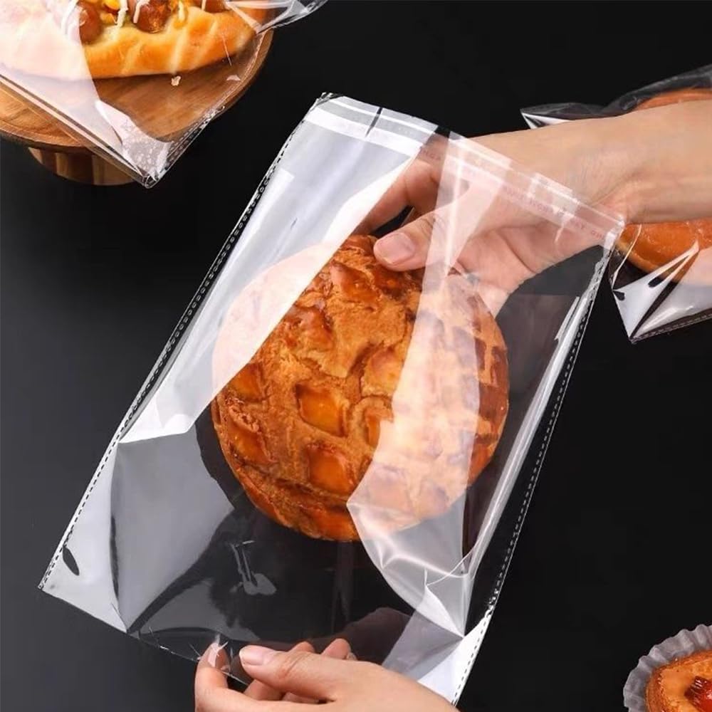 5 x 7 Inch Clear Resealable Cellophane Bags - 100 Pack for Candy, Cookies, Greeting Cards | Perfect for Party Favors, Gift Wrapping & Small Business Packaging