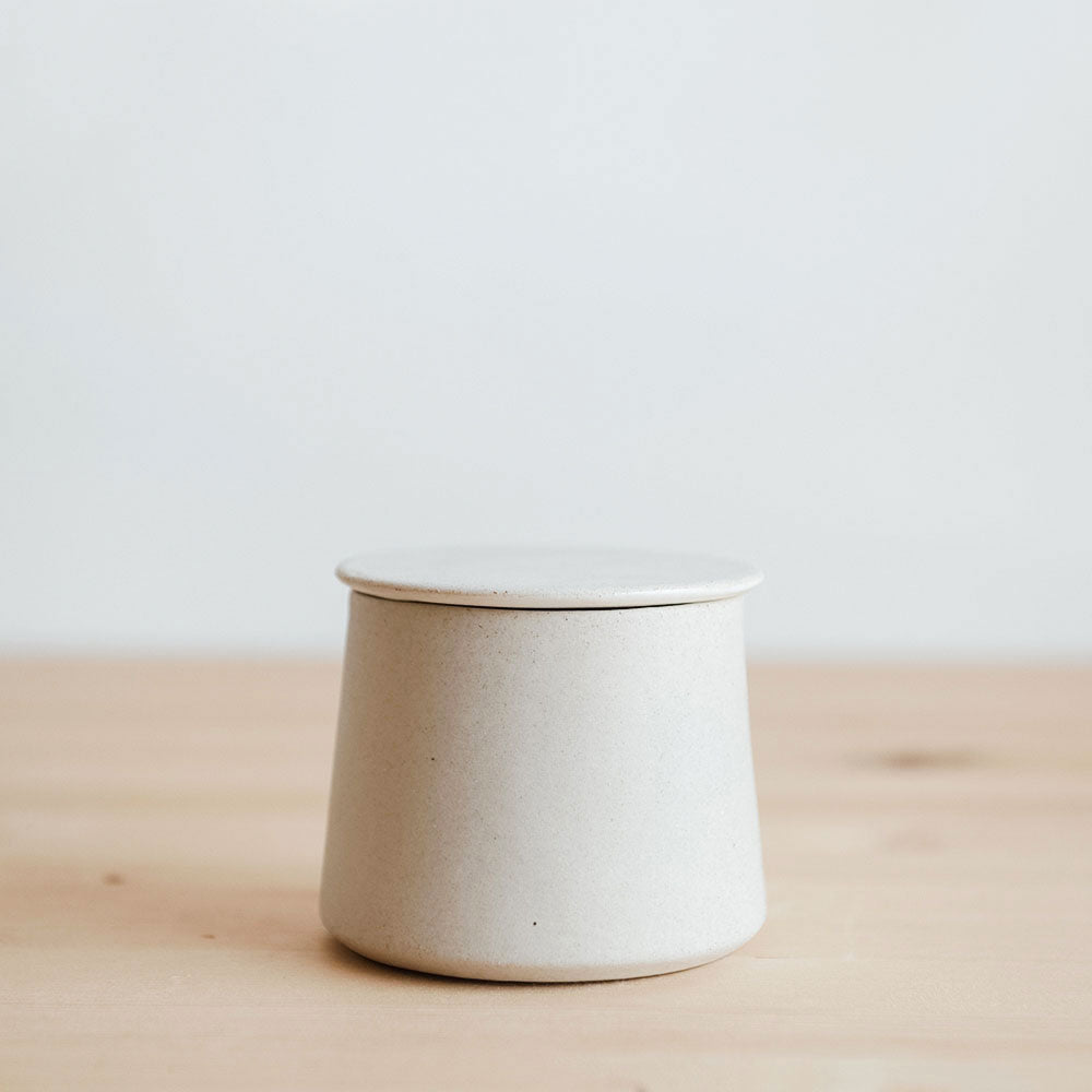 Minimalist Stoneware Butter Keeper with Raw Finish - Airtight Butter Dish for Fresh Spreadable Butter - Perfect for Kitchen Counter, Dining Table & Breakfast Nook
