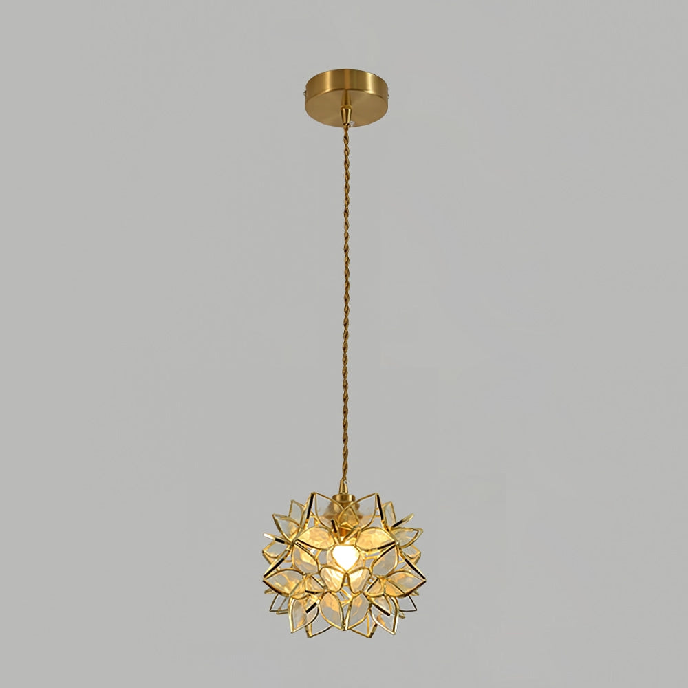 Handmade Capiz Shell Pendant Light - Natural Seashell Chandelier for Dining Room, Bedroom & Living Room Decor