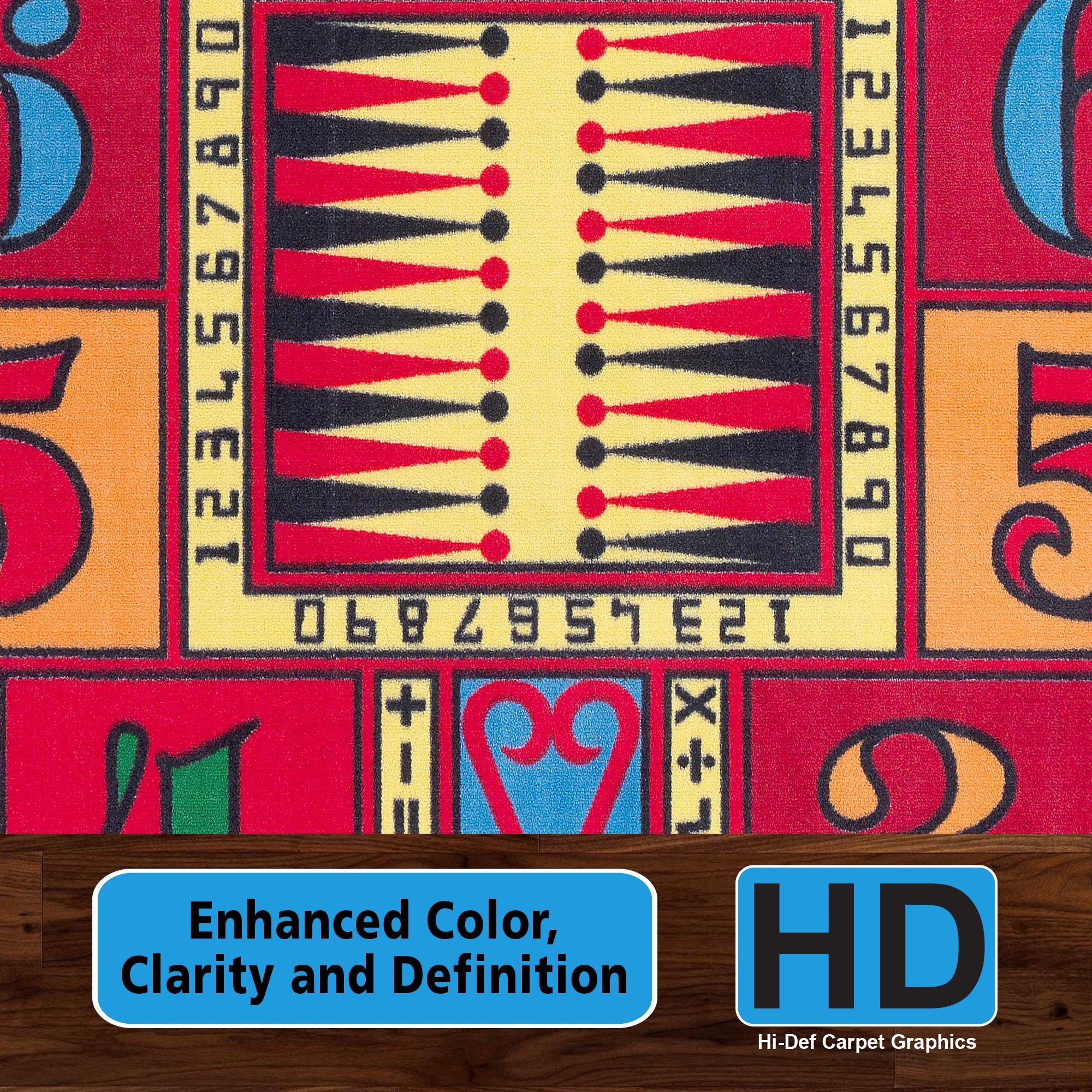Flagship Carpets Educational Area Rug for Kids - Interactive Learning Carpet with Alphabet, Numbers & Games - 6' x 12' Multicolor Playroom Rug for Classroom, Nursery & Children's Bedroom - Perfect for Early Childhood Education & Playtime Activities