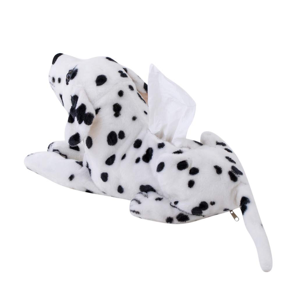 Anime Cartoon Plush Dog Tissue Box Cover - Cute Paper Style Decorative Tray for Home & Office Cleaning Supplies | Perfect for Living Room, Bedroom, or Pet-Friendly Spaces