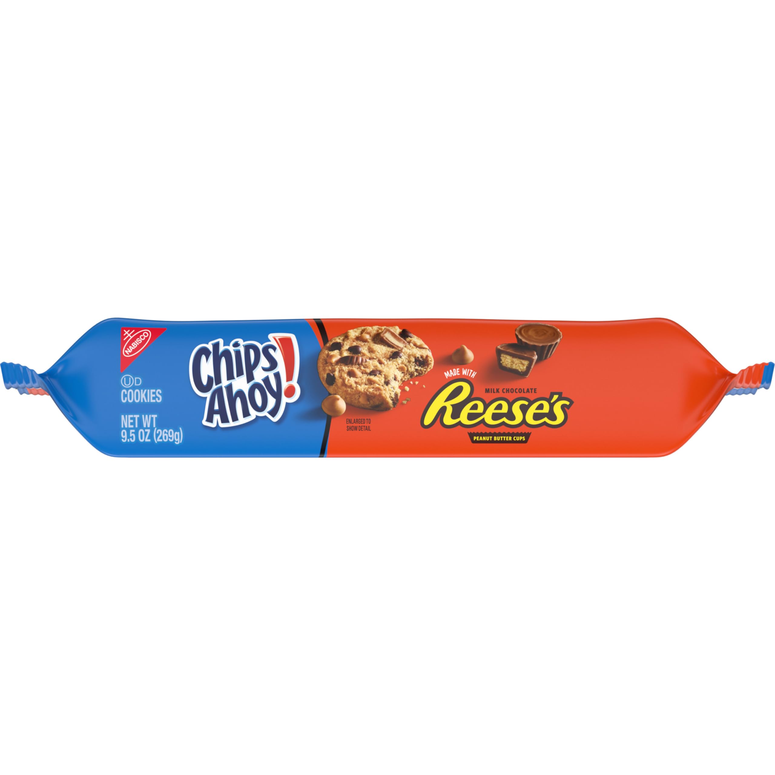 CHIPS AHOY! Reese’s Peanut Butter Cup Chocolate Chip Cookies - 12 Pack (9.5 oz Each) | Bulk Snacks for Office, School & Party Treats