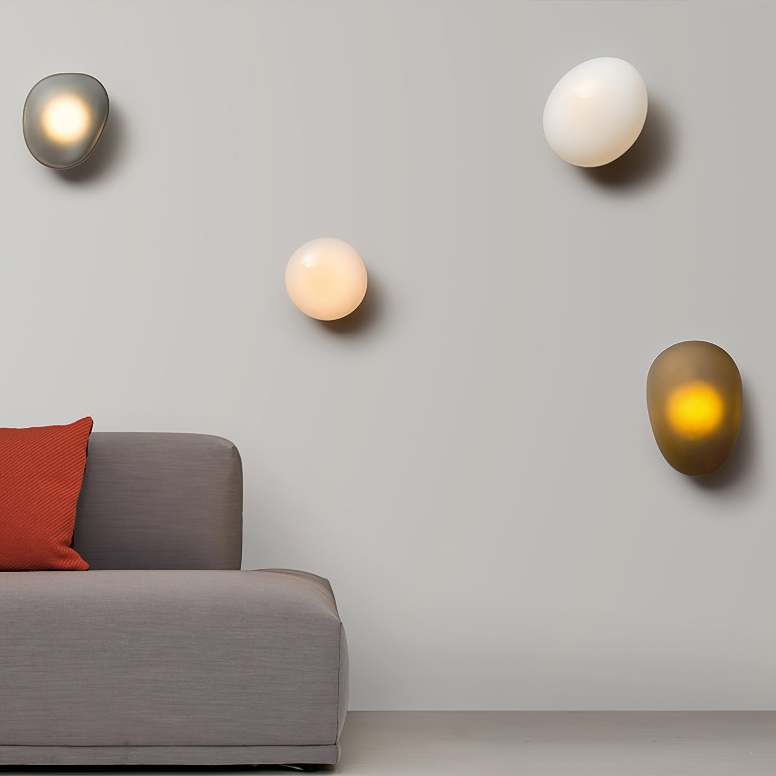 Modern Bubble Glass Wall Lamp - Elegant LED Sconce Lighting for Bedroom, Living Room & Hallway - Dimmable Ambient Light Fixture for Home Decor
