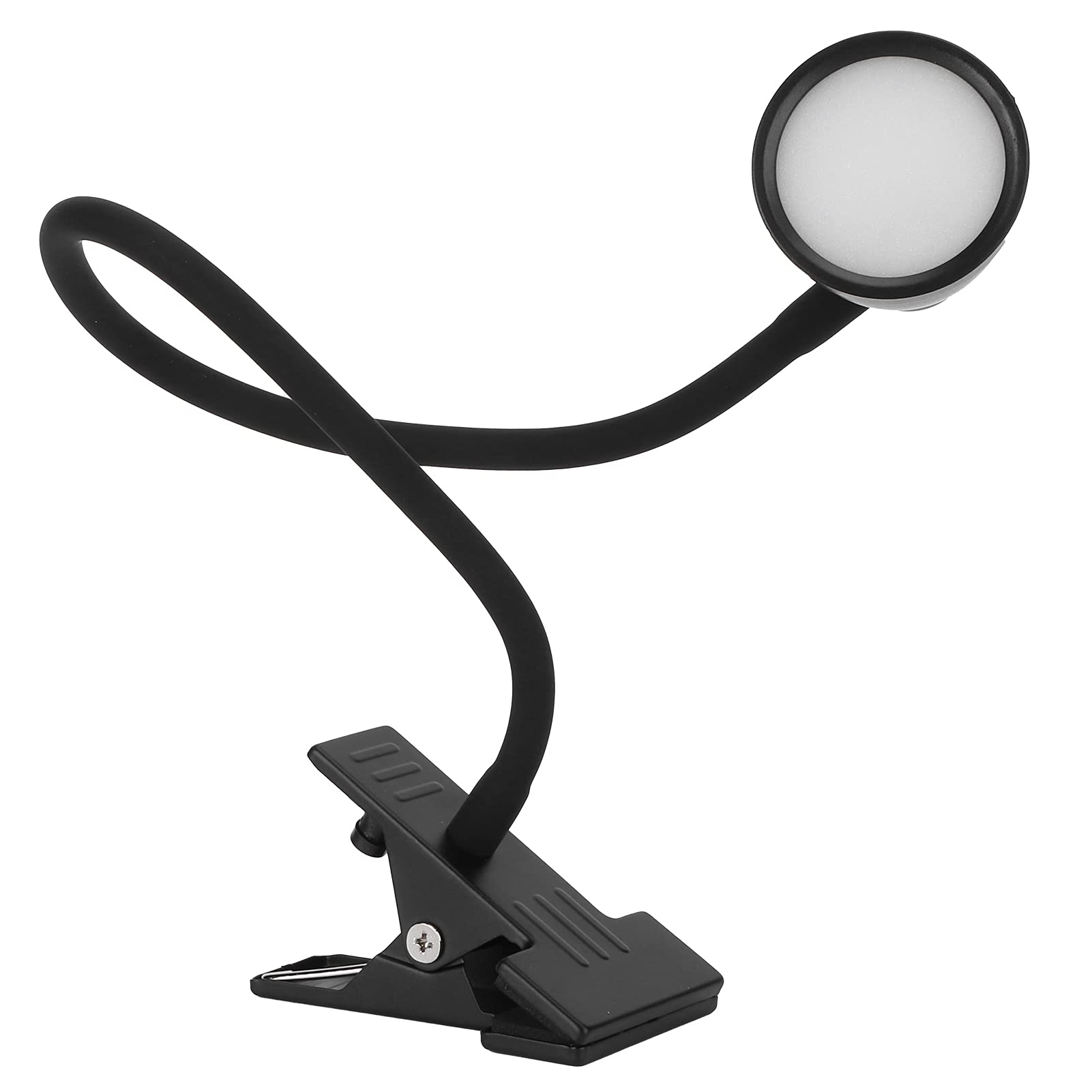 Walfront USB Clip On Reading Light with 10-Level Dimming - Adjustable Desk Lamp for Bed, Office, Study & Night Reading (Black)