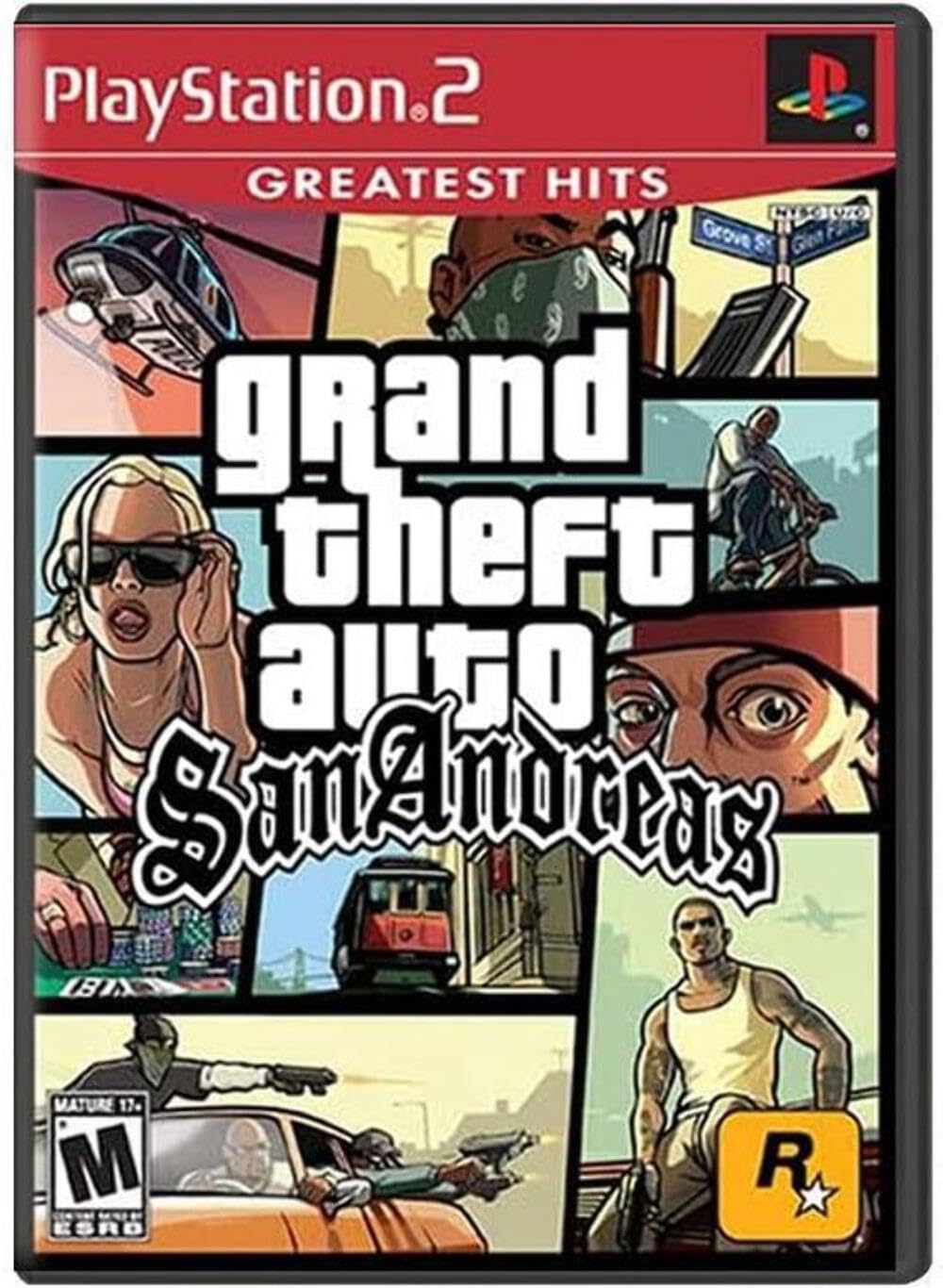 Grand Theft Auto San Andreas Greatest Hits - PlayStation 2 Classic Game | Open-World Action Adventure | Perfect for Retro Gaming & Collectors | Play at Home or Gaming Parties