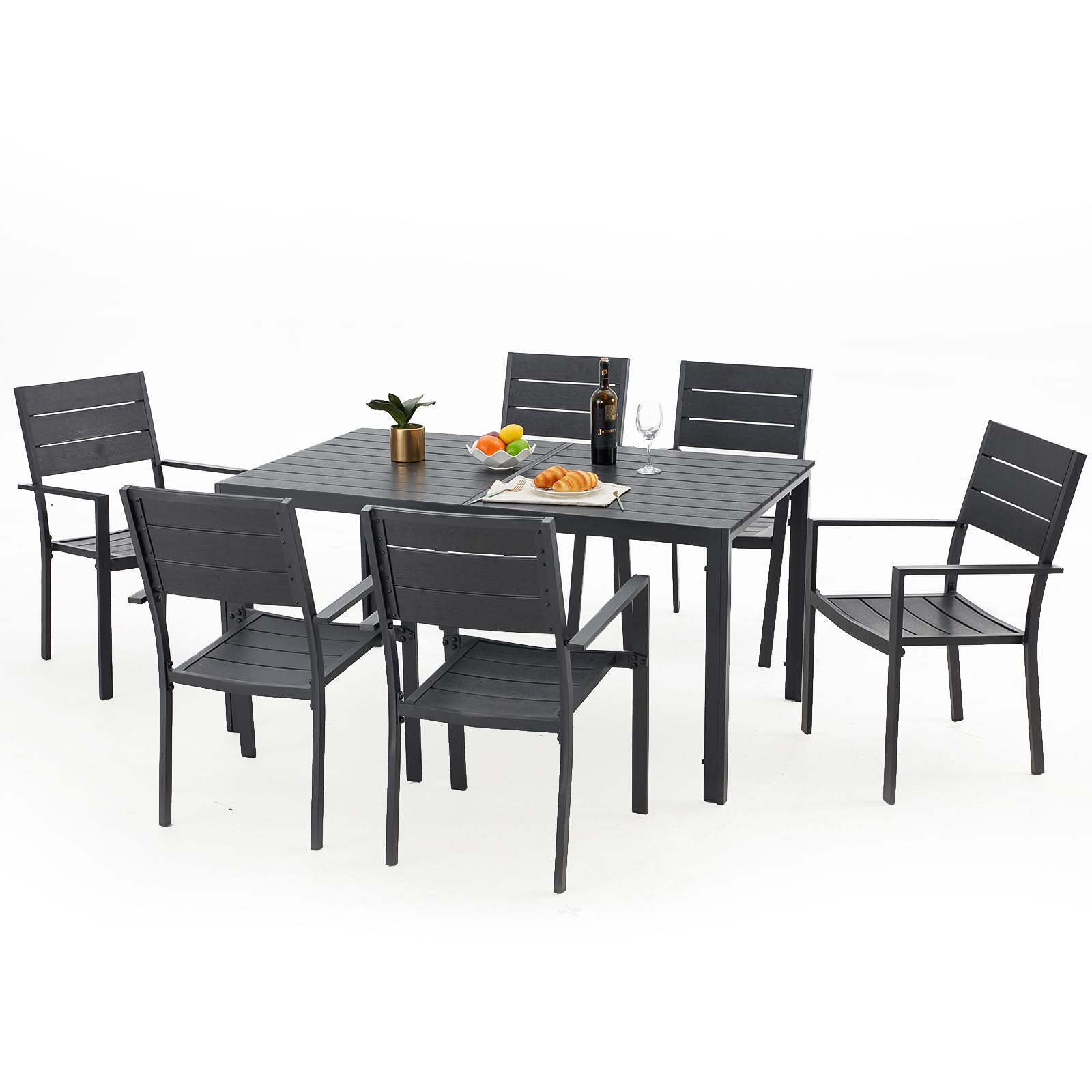 AECOJOY 7-Piece Outdoor Dining Set - 60