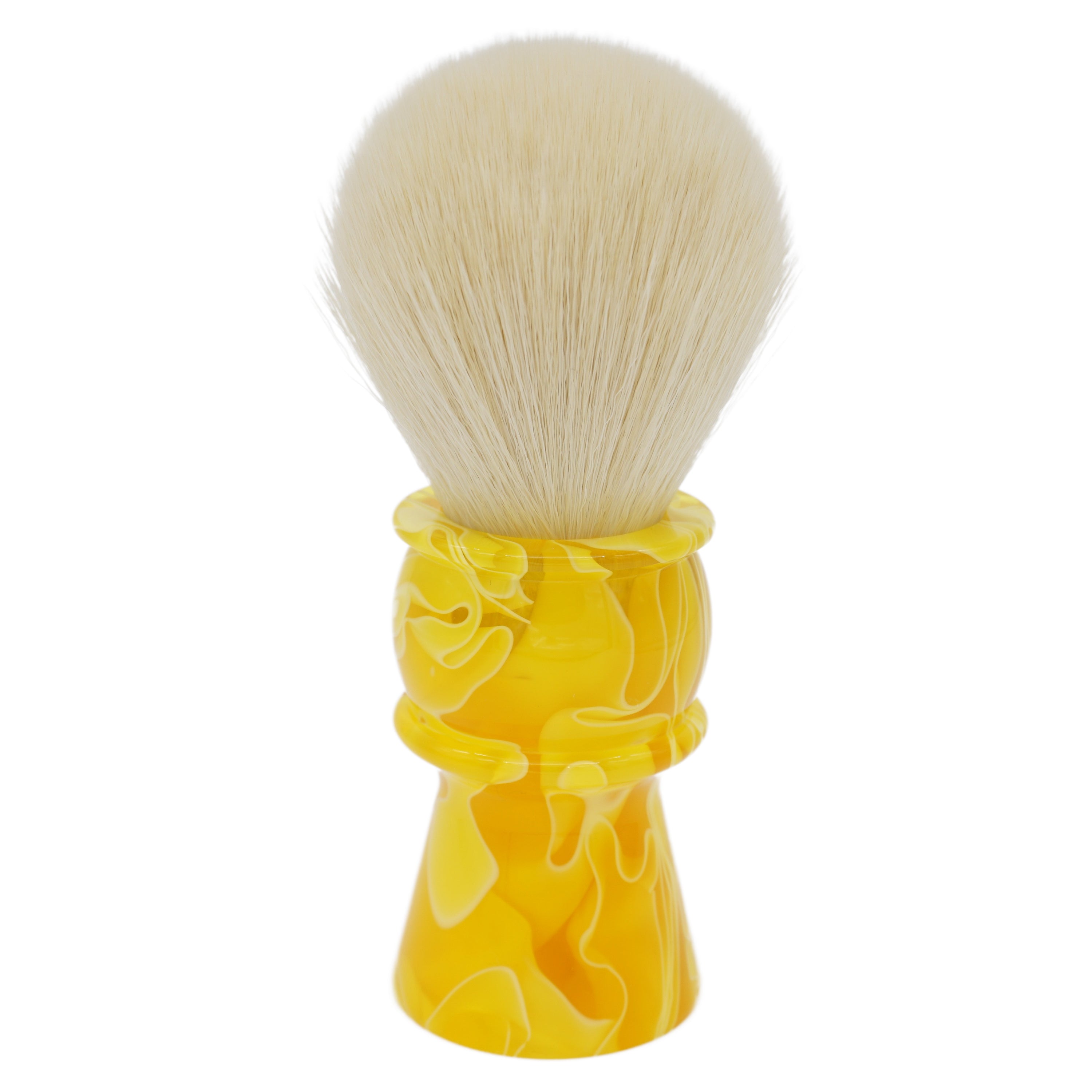 AP Shave Co. 26mm Cashmere Bulb Synthetic Shaving Brush - Premium Soft Yellow Handle for Men's Wet Shaving & Grooming Kit - Perfect for Lathering Creams & Soaps