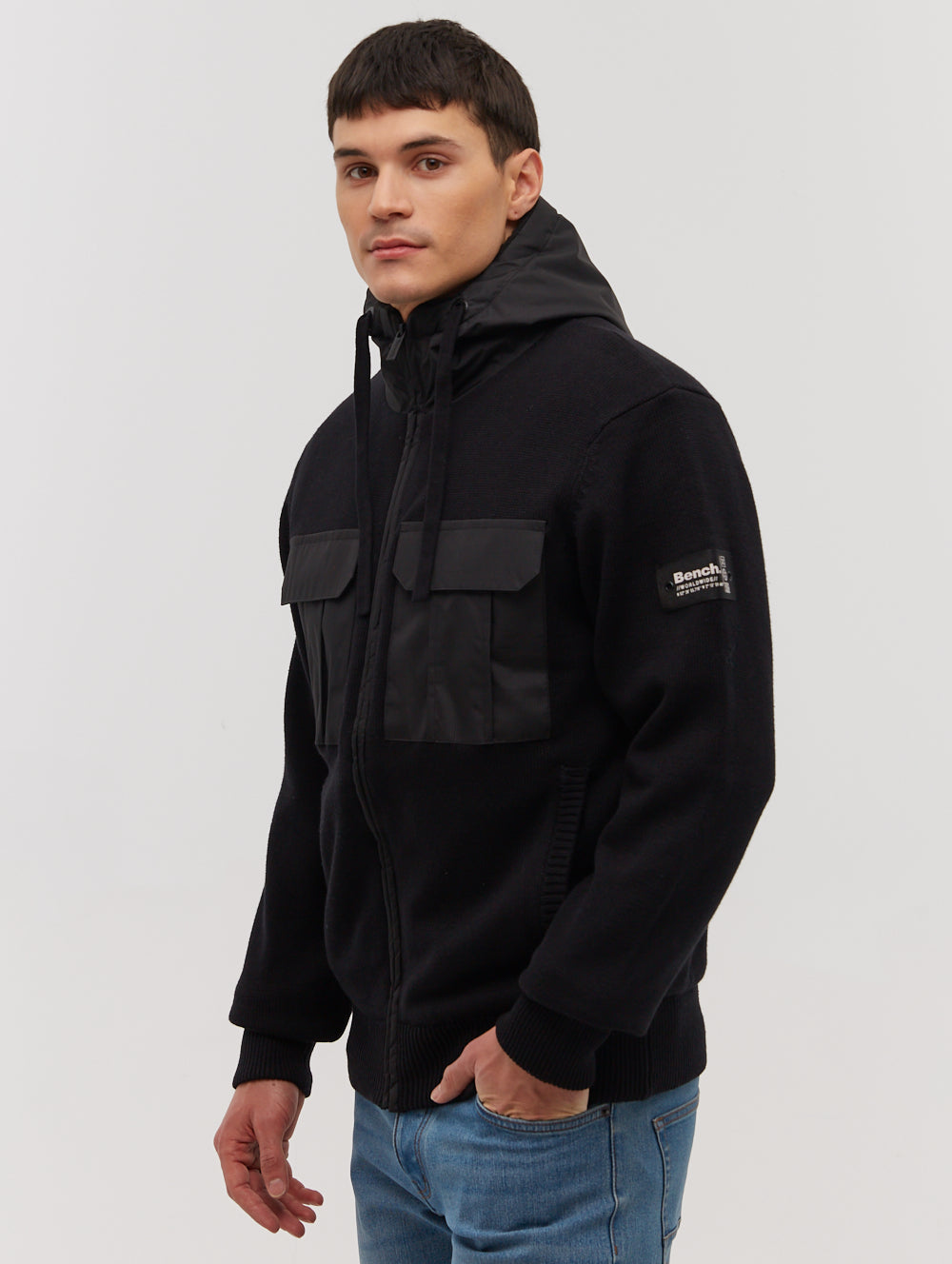 Minski Men's Zip Up Hoodie with Chest Pocket - Comfortable Fleece Lined Sweatshirt for Casual Wear, Outdoor Activities & Gym Workouts