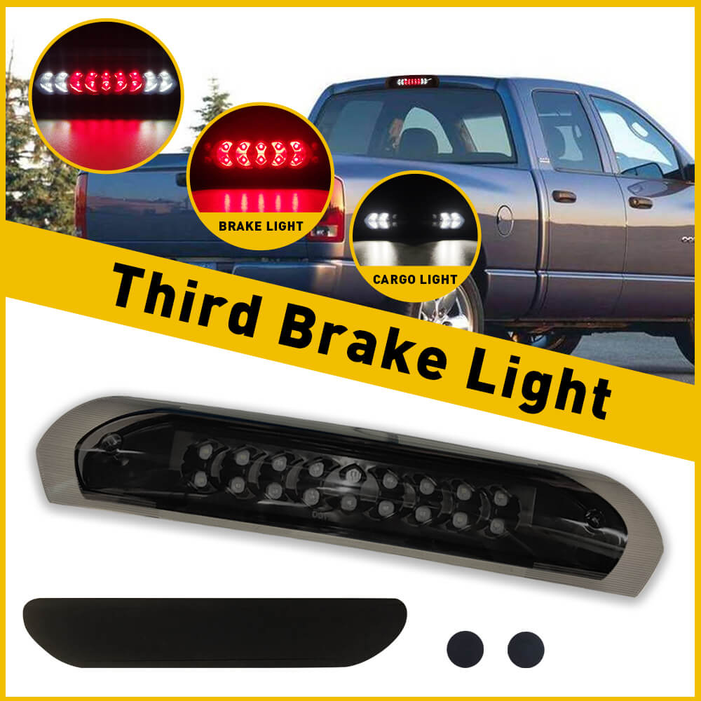 LED Third Brake Light Replacement for 2002-2008 Dodge Ram 1500 & 2003-2009 Ram 2500/3500 - High Visibility Safety Light for Night Driving & Towing