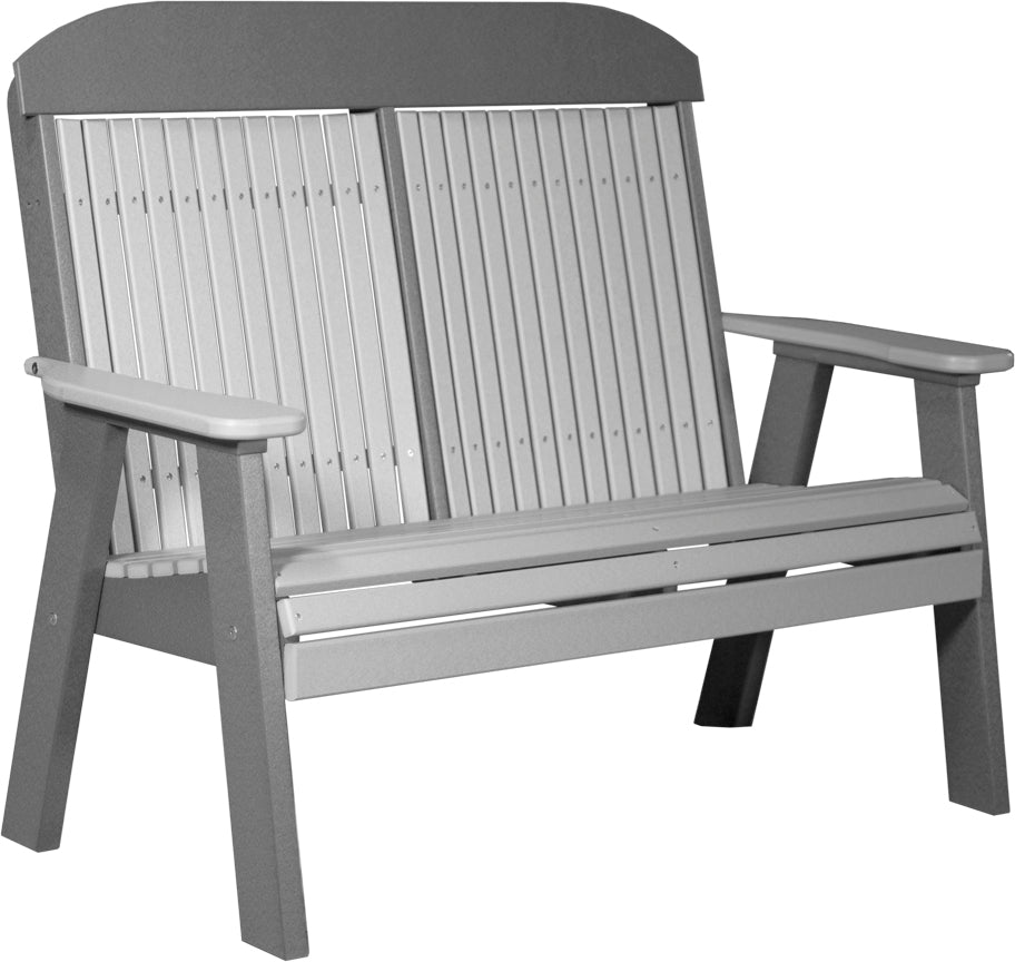 LuxCraft 4-Foot Classic Wooden Bench - Sturdy Indoor/Outdoor Garden, Patio, and Entryway Seating Furniture for Home Decor