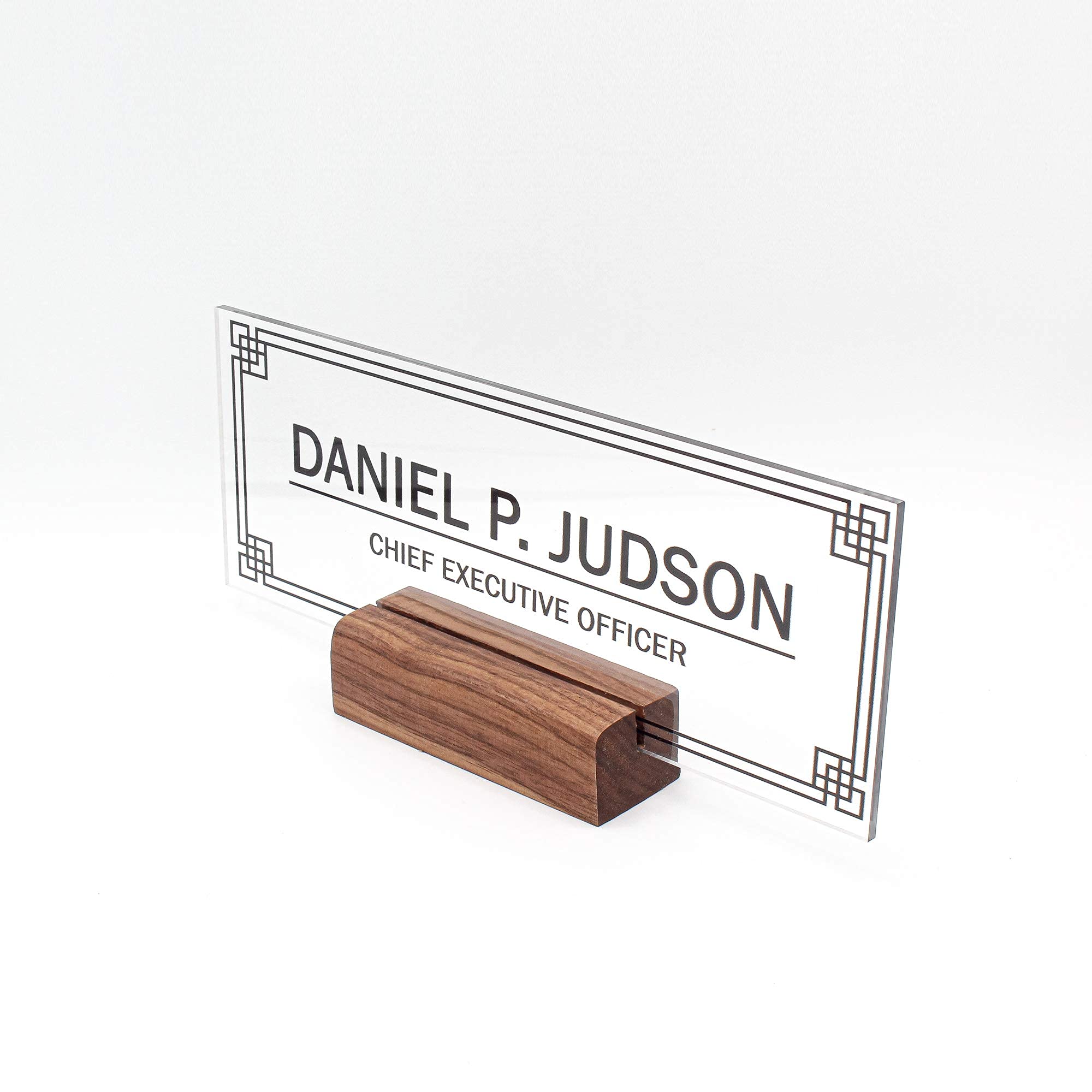 Personalized Acrylic Desk Nameplate - Custom Office Name Sign for Men, Coworker Gift, Teacher & Secretary - 8