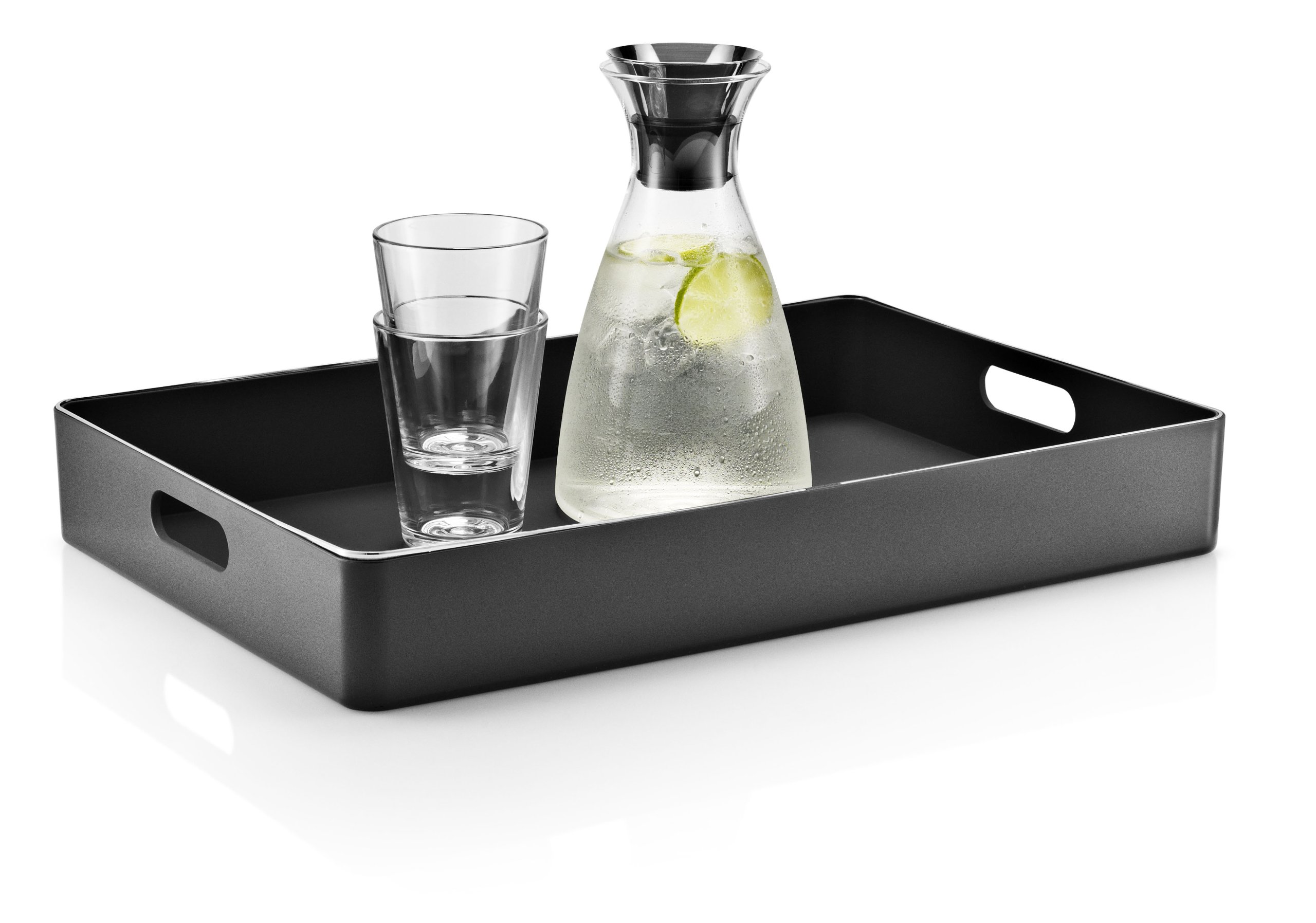 Eva Solo Deep Serving Tray with Handles - Black Ceramic Appetizer Platter for Entertaining, Dining & Kitchen Serving | Perfect for Parties, Buffets & Home Decor