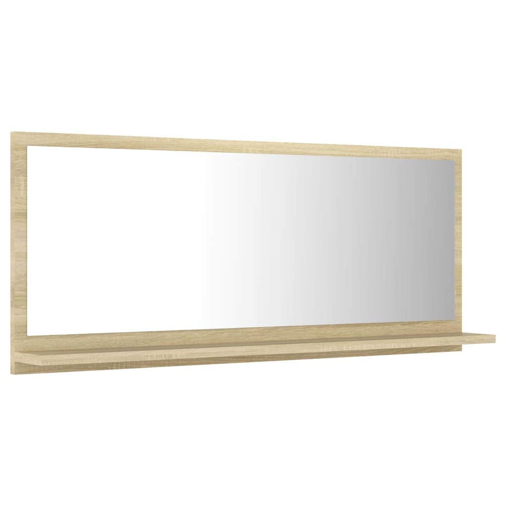 Modern Bathroom Vanity Set with Mirror - Sonoma Oak, Easy to Assemble for Home Decor