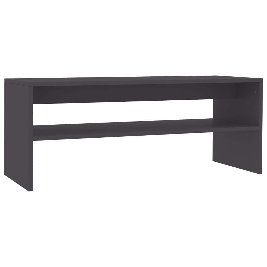 Modern Rectangular Coffee Table with Storage Shelf - Elegant Cocktail Table, Sofa Table & Side Table in Gray | Perfect for Living Room, Lounge & Office Spaces