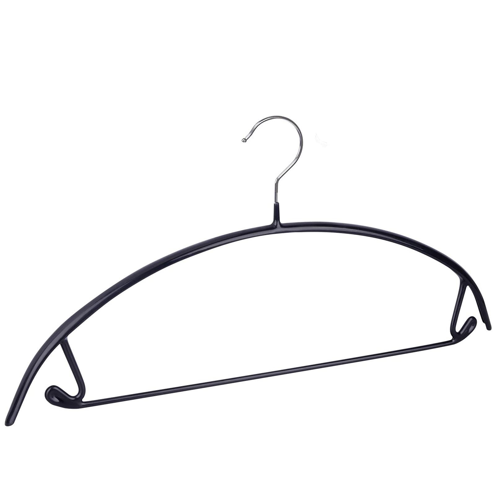 BAILR Heavy Duty Plastic Clothes Hangers - Non-Slip Hangers for Wet & Dry Clothes - Ideal for Camisoles, Jackets, Pants & Dresses - Perfect for Closet Organization & Laundry Room Storage