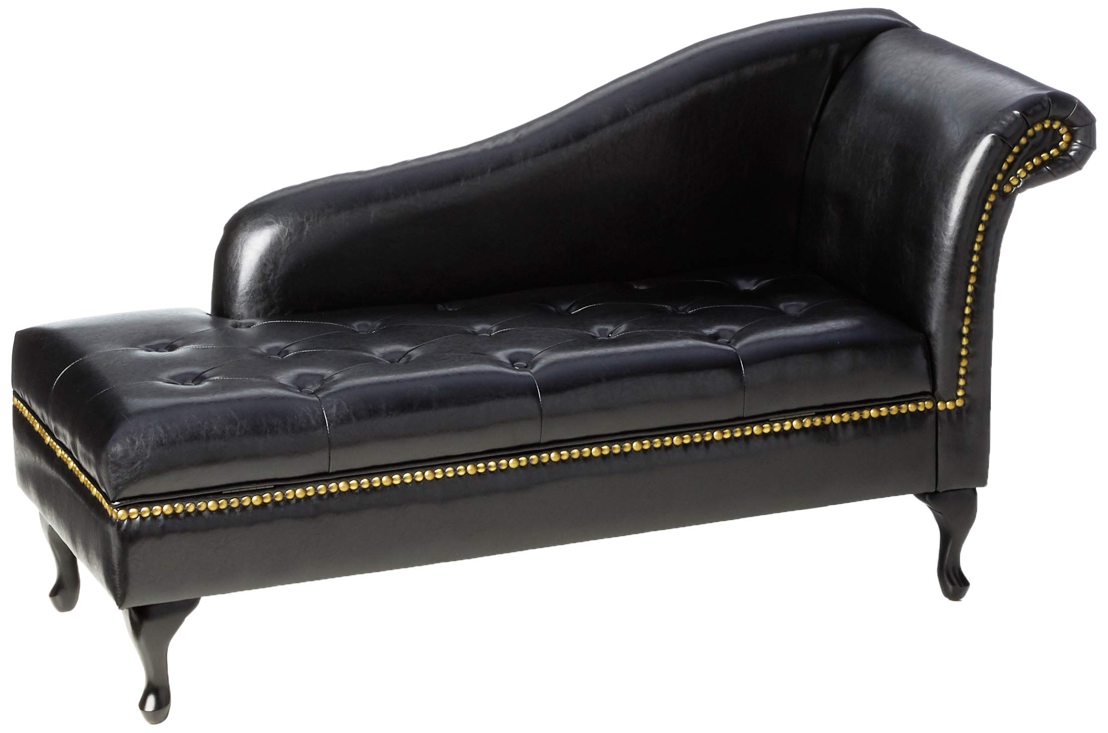 Emma Chaise Lounge Sofa in Black - Modern Living Room Furniture for Relaxation & Comfort | Perfect for Home, Office, or Lounge Areas